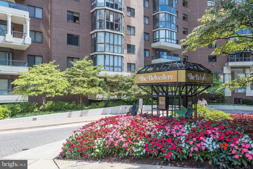 This is an opportunity to enjoy a home with views of the Washington DC Memorials-the Lincoln, Jefferson and the Washington from your terrace.   Rarely do you have views looking East, South and West .From The Terrace you can enjoy the morning sunrise looking east toward the Potomac River,  to the west the beautiful sunsets welcome you home at the end of your day and due south, the parkway with Arlington Cemetery, and down river to Reagan National Airport.   Upgrades include a redesign of the  master suite main closet increasing its size and providing upgrades.  Hardwood floors are in the  living room, both bedrooms, and dining room.  The separate dining room space is often used as an office with library. The Belvedere is located 3 blocks from the Rosslyn Metro- the first stop in Virginia on the metro line from DC.The lobby desk is staffed 24/7 with amenities of  Fitness Center, Pool laned for lap swim, 2 Tennis Courts, Library,Party Room, Convenience Store   - all just 3 blocks   from the Rosslyn metro Center.