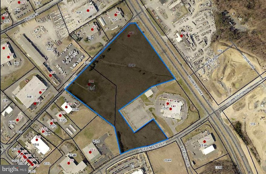 19 Acres, Prime Commercial or FLEX Development Opportunity! Zoned B2, General Commercial. Major commuter corridor to Northern VA, adjacent to Airport Business Park, FBI Records Center, Navy Federal Credit Union headquarters, and new One Logistics Park. Also #1 commuter route to Northern VA! Excellent visibility, flat topo, and dual access on Victory Lane and Independence!  Sale includes 14.06 acres and adjacent 5 acre parcel. All 19 acres sold as a whole. Public utilities to site! Asking $4M.