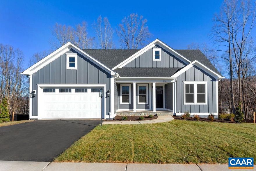 The Keller has all the finished space on one floor with ample storage or additional finished space in the basement below.  The kitchen is large with a big island.  The living area is open with well defined spaces.  The rear covered porch is great for taking in nature right out your back door.  There is a generous master bedroom featuring an on-suite bath with large zero entry walk in shower.  Finishes and options may vary.