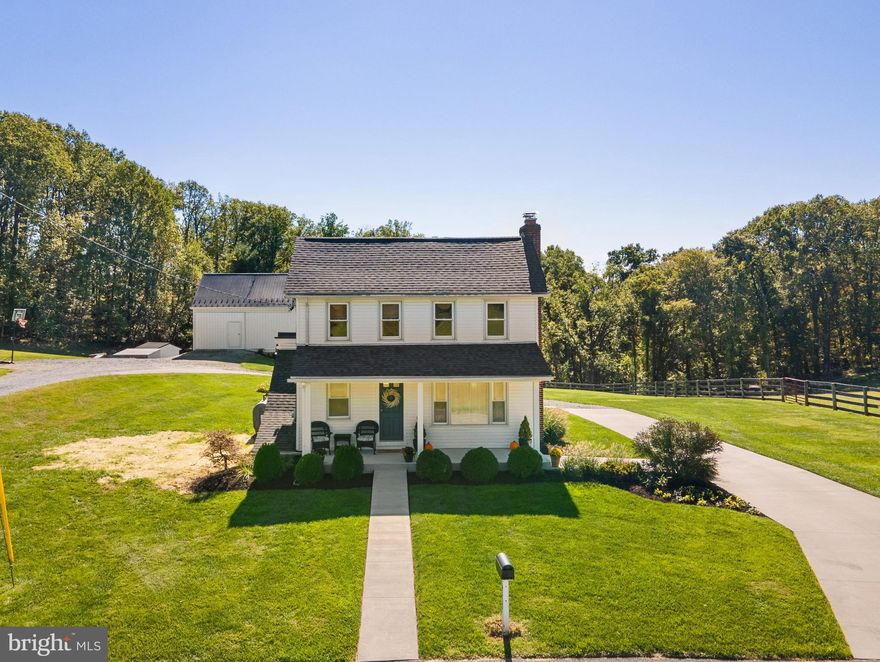 OPEN HOUSE SATURDAY (10/25) FROM 11AM-1PM! Be prepared to fall in love at 16357 Trenton Rd - an immaculate, charming, lovely farmette combined with limitless possibilities. This meticulously maintained property spans just over 7 acres - the home and barn on 4.73, and an additional 2.3 acre adjacent lot with subdivision complete and well in place with an address of 16330 Dark Hollow Rd. Both properties are being sold together and provide a beautiful pastoral setting with so many options for homesteading, multi-generational housing, or simply having your animals at home in one of the most desirable locations in Baltimore County. The 2BR, 1.5 BA farm house is gleaming with care - new siding, windows, roof, and gutters all within the last few years. The living areas feature rustic hardwood flooring freshly finished throughout and lots of natural light. The kitchen has white cabinetry, stainless appliances, and leads to a large mud room/foyer with laundry room attached. There is also a separate office or dining room on the first floor with charming built-ins and so much original character preserved, accompanied by a half bath. Upstairs, a landing greets you with closet space, and 2 bedrooms with lots of light. The full bath features a tub/shower combo. The basement has a utility room and a space that could be updated or fully finished for more living space, or provides great storage. The home has been thoughtfully updated and perfectly maintained - it feels like home the moment you walk through the front door from the charming front porch! Outside, enjoy meticulous landscaping, 2 large grass paddocks with 4 board fencing, and a circular driveway perfect for trailers. The bank barn is beautiful, and will meet even the most discerning equestrian's care standards with screen drapes for the large aisleway entrance, high ceilings, storage, 3 large stalls with upgraded stall fronts, and a finished tack room with sink and half bath. The barn is absolutely move in ready and a wonderful, safe, thoughtfully laid out space for 4 legged family members. Upstairs provides plenty of storage and there is an additional machine shed for mowers or equipment storage. Your future plans can easily take shape at 16357 Trenton Rd, and you can't help but start to daydream as soon as you visit - it's one of those special properties that you feel "home" at immediately.