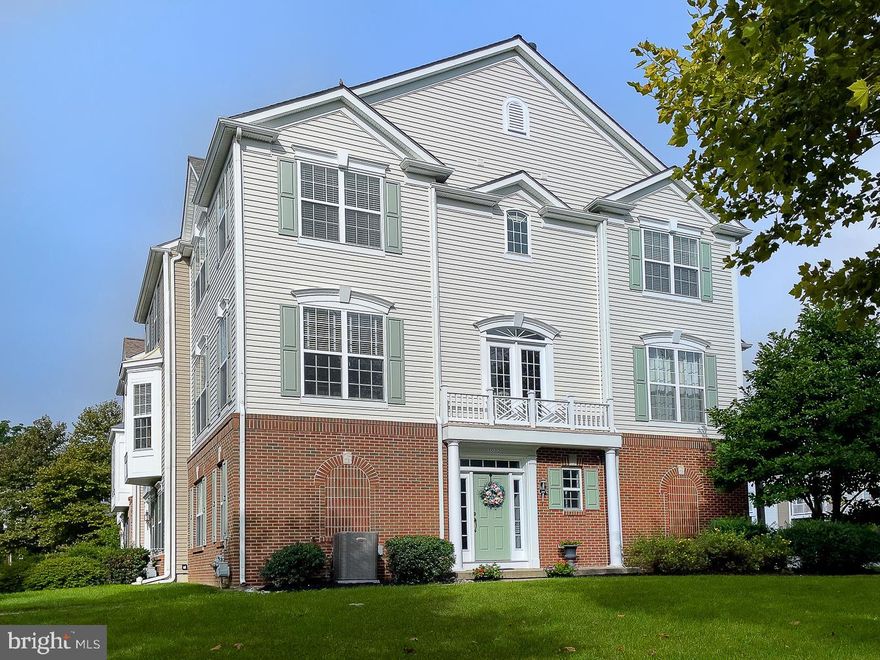 Welcome to 1912 Cavalier Lane in Chester Springs. This beautifully maintained 3 bedroom, 2 1/2 Bath end-unit townhome is located in the lovely Windsor Ridge community. A tree-lined street delivers you to the front walk & welcoming front porch. The foyer features hardwood floors, custom wainscoting, dual coat closets, and access to the spacious two-car garage. The foyer flows into a bright, carpeted home office, with an adjacent laundry room  that includes a newer washer and dryer, shelving and utility area. Carpeted stairs lead to the second level with a convenient powder room with pedestal sink and hardwood floors. High ceilings, hardwood floors and tons of light create a bright and airy feel to the second level where you will find a spacious dining room with crown moulding, double French doors with decorative transom, and a view of the double sided gas fireplace. The fireplace is also showcased in the welcoming Family Room which offers loads of light and a ceiling fan. The spacious, sunny Kitchen features recessed lighting, oversized Cherry cabinetry, warm granite countertops, tile backsplash, a spacious island, GE Profile range, dishwasher and microwave, and LG stainless steel French door refrigerator. The attached Breakfast Area overlooks the balcony and provides sliding door access to the custom built Trex deck with plenty of space for outdoor dining. Carpeted stairs lead you to the third level where you will find the Master Bedroom Suite featuring a stunning tray ceiling,  spacious walk in closet with shelving and an en-suite bath with tile flooring, a Corian topped vanity with double sinks, wood cabinetry, a glass enclosed shower, and soaking tub. The Second and Third Bedrooms feature lots of light from oversized windows, carpeting, and closets with organization. These Bedrooms share a Full Hall Bath with tile flooring, a Corian topped vanity with wood cabinetry, and tub with tile surround. A hall linen closet with built in organization rounds out the third level. The Windsor Ridge community is located in the award winning Downingtown Area School District with its highly rated STEM Academy, and offers many amenities including a pool, splash pad, fitness center,  ball courts, multiple playgrounds and walking trail.   Conveniently located minutes from the PA Turnpike, Rt 30, Rt 100 and Marsh Creek State Park.  Recently painted and new carpeting are an added bonus! Showings begin Saturday, 9/4.