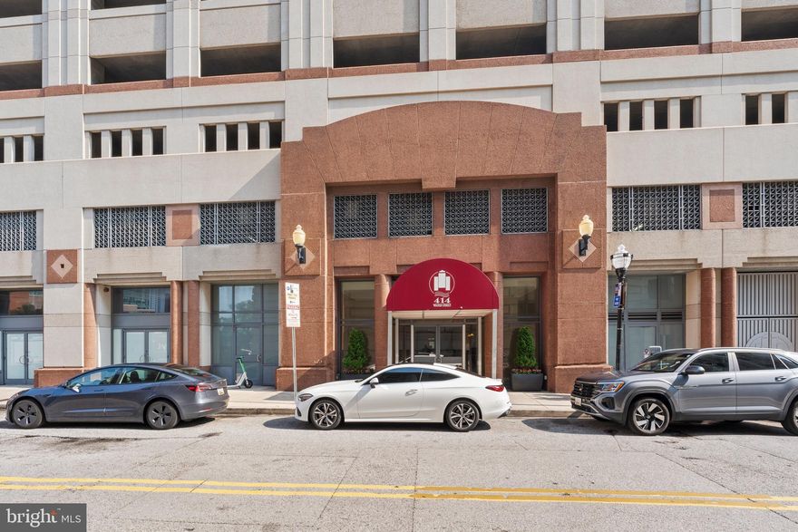 Welcome to 414 Water Street – where luxury meets convenience. As you enter, you're immediately welcomed by a concierge service and a stunning lobby. Hop on the elevator and head to the 11th floor to discover unit 1112, your new home.
Step into the foyer, where you'll find a handy coat closet, utility closet, and plenty of space to kick off your shoes. The gleaming hardwood floors shine throughout, complemented by an abundance of natural light pouring through the windows. The open-concept living and dining area is perfect for entertaining or relaxing, while the updated kitchen with newer appliances offers everything you need to whip up your favorite meals.
The spacious primary bedroom features two closets and a private en-suite bath with a separate shower and soaking tub for the ultimate retreat. The second bedroom is equally impressive with generous space and plenty of natural light. The hall bathroom is equipped with a tub/shower combo for added convenience. And for ultimate comfort, this home offers in-unit laundry!
Step outside and enjoy the best of both worlds. The kitchen features a balcony, ideal for your electric grill or for letting your furry friends breathe in some fresh air. The expansive living room balcony is your front-row seat to breathtaking sunrises with your morning coffee or evening sunsets with a glass of wine – all while soaking in the stunning city skyline and water views. Whatever your mood, this condo is the perfect backdrop.

Building Amenities:
Mezzanine-level outdoor pool and hot tub (perfect for relaxing without the height)
Fully equipped fitness center with city views while you work out
A community room that’s perfect for socializing or reserving for private events
1-leased garage parking spot

Location, Location, Location!

Just steps from the Baltimore Inner Harbor, Harbor East, and a vibrant selection of shops, restaurants, and businesses
Conveniently close to major hospitals and universities

Easy access to I-83, I-95, and I-295, making commuting a breeze

Parking: Please use off-street or metered parking for all showings.
Don’t miss out on the chance to call this beautiful condo your home! Schedule a tour today.