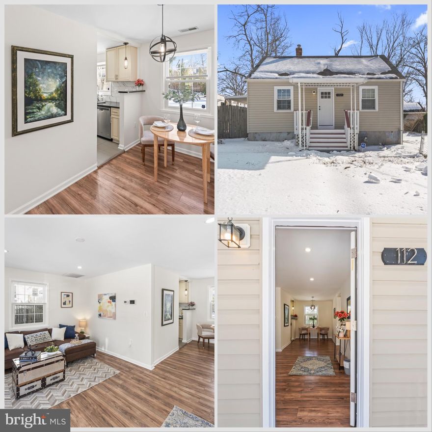 Welcome to 112 N Huron Dr, a well-maintained bungalow located in the established Forest Heights community of Oxon Hill. Originally built in 1941, the home was thoughtfully renovated in 2018 and has been recently refreshed to offer a comfortable, move-in-ready living experience.

The interior features luxury vinyl plank flooring in the main living areas, a functional dining space, and an efficient kitchen with updated appliances from 2018 and newer, providing added peace of mind for the next homeowner. The home includes two bedrooms and one full bath, with bedrooms offering practical layouts ideal for everyday use. Recent updates include fresh interior paint, new carpet in the bedrooms, and new shoe molding throughout the home. The hot water heater was replaced in 2024, and the exterior has been professionally pressure washed.

Additional features include a stacked front-loading washer and dryer, attic storage potential, and a driveway with off-street parking. The property sits on a generous lot, offering outdoor space for relaxation or gardening with manageable upkeep.

Conveniently located approximately 5 minutes from National Harbor and about 7 minutes from Tanger Outlets, the home also offers easy access to MD-210 and I-95/I-495, making commuting to Washington, DC and Northern Virginia straightforward.

This home presents a great opportunity for buyers seeking a starter home or a manageable single-family residence with recent updates, a functional layout, and proximity to major amenities and commuter routes.