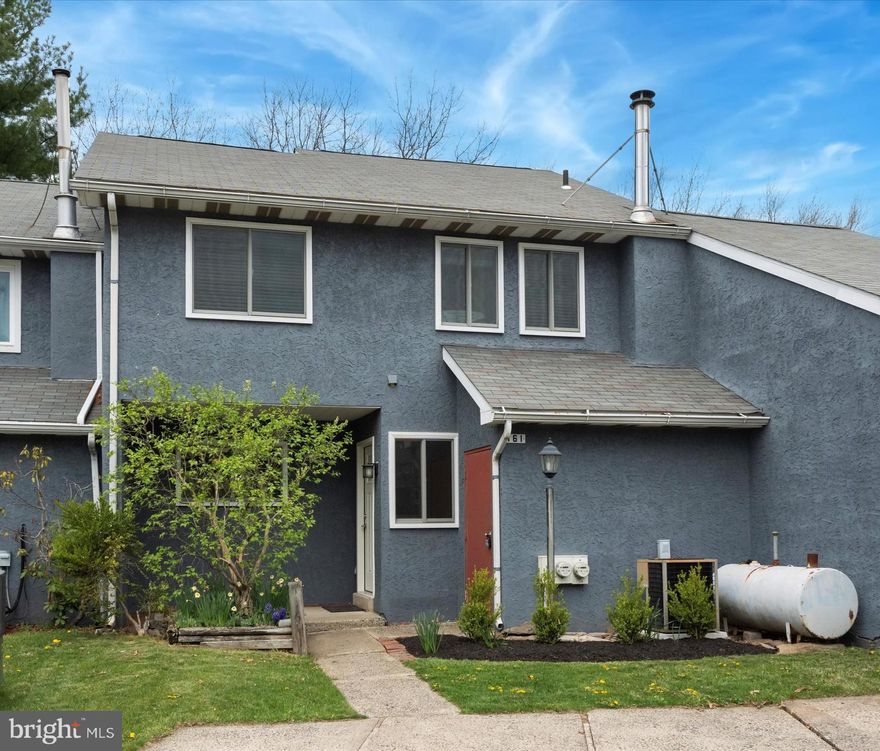 Located in the Dublin Acres community of Dublin Boro, this townhome has been almost completely updated over the last year, offers 3 bedrooms, 1.5 bathrooms, and nearly 1,500 SF of living space on two levels. The front door, just steps from the two off-street parking spaces in front of the home, enters into a foyer, which then opens into a spacious living room that features a brick surround wood-burning fireplace. The kitchen, just off the foyer as well, is nothing short of functional featuring new cabinets and appliances, quartz counter tops, and luxury plank flooring. Adjacent to the kitchen, toward the back of the home, is the dining room. The living room, kitchen, and dining room are all adjacent to each other providing for a relatively open concept living space, and a half bath finishes off the main living level. Going upstairs to the 2nd level there are three bedrooms and one full bathroom. All three bedrooms are adequately sized with plenty of closet space. The one full bathroom has been updated, featuring a tub/shower with subway tile surround, and an oversized single sink vanity. The laundry appliances are in the upper hallway, just outside the full bathroom. Out the back of the home is a large deck and relatively private backyard. Other features of this home include new windows throughout, new front door, public sewer, and central A/C. The attic is accessible via pull down steps and offers a vast amount of additional storage. This home is located within the Pennridge School District, is a short drive to Doylestown, and has access in and out of the area via Routes 313, 113, 413, and 611.