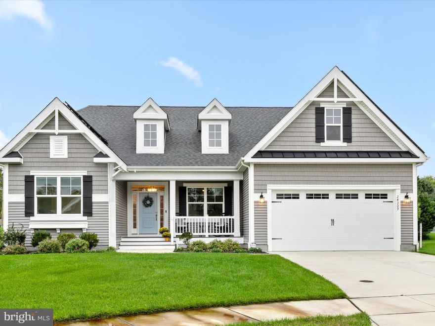 Back on the market through no fault of the Seller.  Welcome to this beautiful Schell Brothers-built 4-bedroom, 3.5-bath home in the sought-after community of Walden, where curb appeal abounds with board and batten shutters, multiple gables, shake siding, and a welcoming covered composite front porch. Step through the transom entry door with sidelights into a bright foyer accented by wainscoting and a tray ceiling. French doors open to a private home office, while rich engineered hardwood flooring flows throughout the main level, setting the tone for the home’s sophisticated yet inviting design.

The gourmet kitchen is a true showpiece, featuring soft-close crisp white cabinetry with display cabinets, an expansive island with storage and built-in electrical outlets, beautiful quartz countertops, and a five-burner GE Profile gas cooktop with range hood. Additional highlights include double wall ovens, under-cabinet and interior cabinet lighting, sleek GE Profile stainless steel appliances, a classic subway tile backsplash, a deep farmhouse sink with a high-arched faucet, and a walk-in pantry for ample storage. Adjacent to the kitchen, the dining area showcases a stylish wheel chandelier and offers plenty of room for hosting memorable dinners.

The adjoining great room impresses with a vaulted ceiling accented by rustic beams, a statement eight-blade ceiling fan, and expansive picture windows that flood the space with natural light. A striking floor-to-ceiling stone gas fireplace with a raised mantel and built-in cabinetry serves as a dramatic focal point for gatherings and cozy evenings.

The primary suite is a serene retreat, offering two walk-in closets, a sitting area, crown molding, and a modern ceiling fan. The spa-inspired en suite bath features a private water closet, soaking tub, walk-in shower with bench seating and handheld shower system, and dual vanities with upgraded quartz countertops. Two additional bedrooms are located at the front of the home, along with a well-appointed hall bath and a laundry room with garage access, completing the thoughtfully designed main level.

Upstairs, a spacious loft provides the perfect space for family gatherings or movie nights. An additional fourth bedroom and full bath make this level ideal for guests, while a large, floored attic offers convenient extra storage.

Additional features include a full irrigation system, a security system, smart door locks and thermostat, and owned solar panels for energy efficiency and peace of mind.  Some furnishings will convey with sale.  

As a resident of Walden, you’ll enjoy an array of resort-style amenities including a clubhouse with fitness center, recreation room, bar; outdoor pools; a courtyard with tiki bar and BBQ area; two pickleball courts; a multi-use court for tennis and basketball; a playground; and scenic walking paths. With direct access to Burton’s Pond, you can enjoy kayaking, fishing, and more. This exceptional home and vibrant community offer the perfect combination of refined design, comfort, and an active coastal lifestyle.