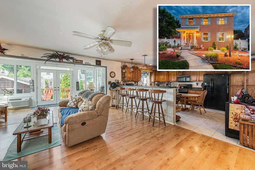 GRAND AND GLORIOUS COLONIAL LOCATED ON ONE OF HISTORIC DUNDALK'S MOST DESIRABLE STREETS WITH A BACKYARD THAT'S BUILT FOR ENTERTAINING!  Features include an inviting foyer leading to a formal living room, a separate dining room, an incredible kitchen that's the centerpiece of the main level and offers granite counters and tons of cabinet space with custom built-ins like a spice rack, pull out shelving, and an ironing board and leads to a family room, and enclosed sunroom.  The upper level features a spacious Primary bedroom suite with a full bath with a soaking tub & separate shower, and 2 additional bedrooms with a hall bath.  The finished basement has additional entertaining space with a pool table, full bath, and laundry room.  The backyard is an entertainer's paradise with ample seating, a hot tub, gazebo, storage shed w/ electricity and extended covered area with a ceiling fan, and a fenced in covered carport that can be converted to an additional entertainment area with electric and a ceiling fan!  Professionally landscaped yard with brick walkways throughout, windows with custom window treatments, and 3 Bay windows which offer tons of natural light.  Located in the heart of Historic Dundalk with a front row seat to the popular 4th of July parade!  Sold As-Is! Seller will make no repairs!