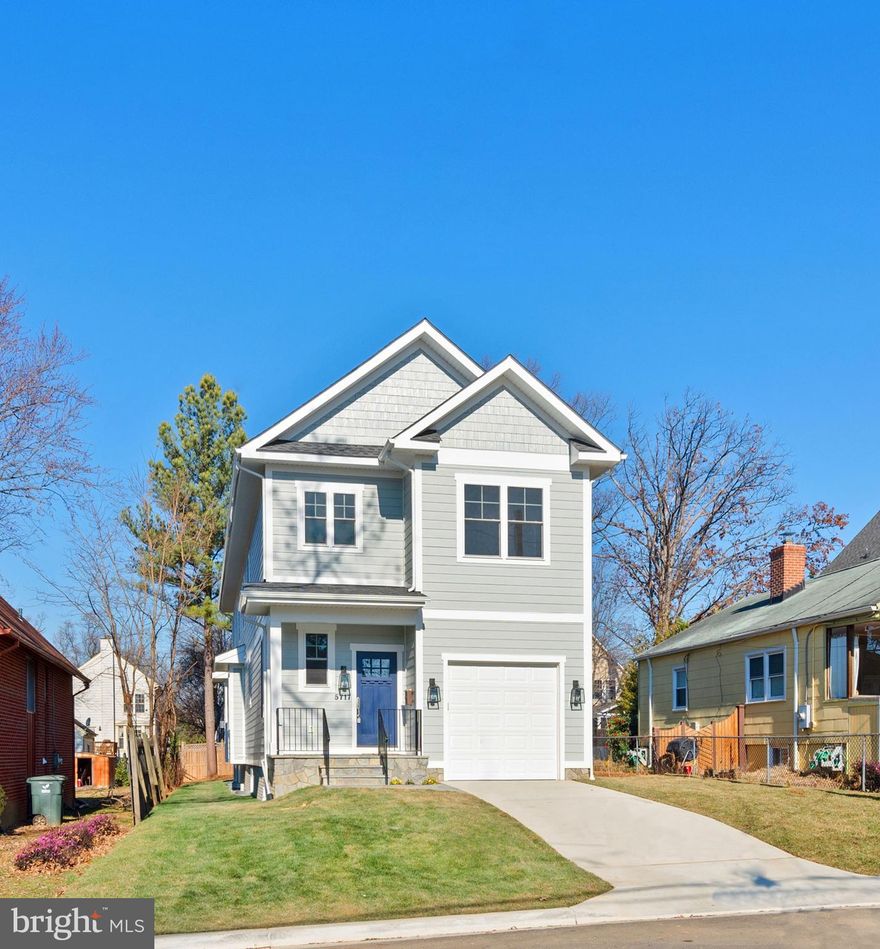 **Contract contingent on sale of a townhouse with a three day kick out.**Sparkling new home from A&N Builders with high quality details:  **Pella double pane, Low E windows**30 year architectural shingle roof,**2 zone heating and air conditioning with gas furnace for the main and lower levels and electric heat pump for the upper level**extensive insulation and energy sealants**75 gallon high efficiency gas water heater**HardiPlank siding with MiraTEC low maintenance trim**stone walkway and flagstone front steps and porch**Bruce pre-finished wood floors on main and upper level, and luxury vinyl flooring in the lower level** Shrock kitchen cabinets with silent close doors and drawers, Quartz countertops, Bertazzoni stainless appliances and gas cooking**drywalled garage with epoxy sealed floor**gas fireplace and range hood with direct vent to the outside**Enter through the front porch to an inviting foyer with coat closet and powder room, and mudroom entry to the two car garage.**The open concept main level has a spacious kitchen with farm sink centered under a triple window, big island for food prep and casual dining, ample cabinets, and generous countertops.  A big walk in pantry is located off the kitchen.**The dining area flows into the family room with a gas fireplace and tall doors opening to a large deck and flat rear yard.**Upstairs, the primary bedroom has a tray ceiling, highlighted by a chandelier, two fitted walk in closets, and a private bath with double sink vanity, double storage cabinets, a soaking tub, oversized shower, and a private toilet space.**The second bedroom has a step in closet and large bath with built in seating.**The second and fourth bedroom each have double door closets and share a bathroom. **Off the light filled hall is a laundry room with stainless laundry sink, double door linen closet, and a utility room with a bit more storage.**An open staircase leads to the lower level with luxury vinyl flooring in the hall, rec room, and bedroom**The expansive rec room has space for play, media, office, hobbies, and crafts.**The large utility room accommodates storage and there re two additional closets for off season storage.**Large windows and an atrium door to the back yard make the lower level a desirable light and bright space.**The home is served by Ashlawn Elementary School, Kenmore Middle School, and Washington-Liberty High School.**Just blocks from the bike path to Ballston and points west and walkable to shops and restaurants along Wilson Blvd.**Ballston Quarter is nearby as is Westover Village, and several parks and playgrounds.**A pristine home with enviable space in a very popular location.**Residents of BonAir may also ring the vintage bell nearby Constitution Garden Park to celebrate the Fourth of July.**