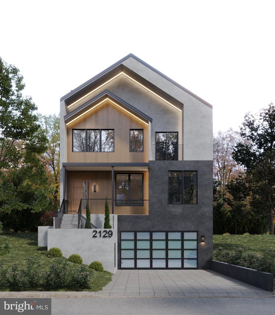 ***Meet the builder and discuss options! Off-site open house at 6301 31st St N Arlington, VA 22207.
Saturday, November 22nd 1-3 PM.***

Delivering Summer 2026 by award-winning BODE Residential. This Organic Modern new construction offers 4,583 square feet across four finished levels. Built with a focus on quality and thoughtful design, this home features a true 4-stop elevator connecting the garage level, main level, bedroom level, loft, and rooftop terrace.

The home features 6 bedrooms and 6 bathrooms, including a full loft suite. The main level has 10-foot ceilings, oversized Pella casement windows, custom Visual Comfort lighting, and an open kitchen with quartz counters, custom cabinetry, a panel-ready Liebherr refrigerator, a Wolf range, a Bosch dishwasher, a Sharp microwave drawer, and an island with a 4-seat integrated table. The main-level bedroom can also serve as an office.

The upper level includes an owner's suite with heated bathroom floors, a frameless glass shower, a soaking built-in tub, a floating double vanity, and two walk-in closets. Two additional bedrooms and the laundry room are also located on this level.

The loft level offers a bedroom suite, a wet bar, and access to the rooftop terrace. The terrace includes tile flooring, metal railing, gas and electric hookups, and pre-wiring for speakers and lighting. The loft suite features vaulted ceilings up to 12 feet.

The basement level includes 9-foot ceilings, a bedroom and bathroom, an entertainment area, storage, and a mudroom off the two-car garage.

Interior finishes include warm white oak hardwood floors on the main and upper levels, LVP flooring in the basement, solid core interior doors with 8-foot doors on the main level, custom closet systems, modern trim, and wood railing with metal balusters. Additional features include Pella casement and fixed windows, recessed LED lighting with custom fixtures throughout, 400 amp electrical service, Navien tankless hot water, Ecobee smart thermostats, Cat6 wiring to every room, in ceiling speakers, WiFi access point wiring on every level, a smart doorbell, concrete driveway, full glass garage door, and a stucco exterior with wood accents and metal roof details.