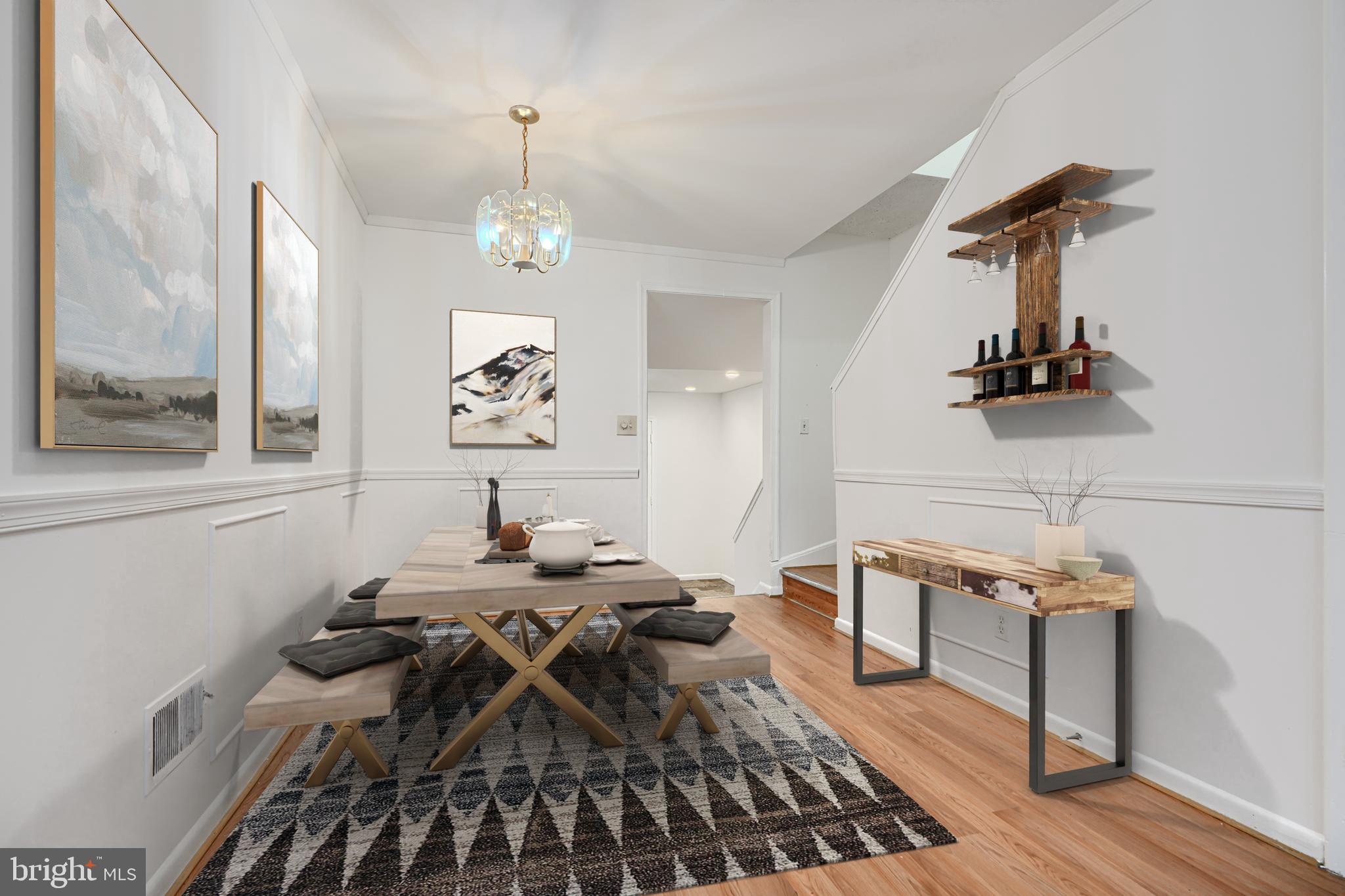 Welcome to 1235 E. Eager Street, a beautifully maintained 3-bedroom, 2.5-bath townhome ideally located in Baltimore’s vibrant Old Town neighborhood. Offering over 1,600 sq. ft. of living space, this home blends comfort, style, and convenience.
Step inside to find a bright, open living area with large windows that fill the space with natural light. The kitchen offers ample cabinetry and counter space, perfect for everyday cooking or entertaining. A dining area flows seamlessly to the living space, creating a warm and functional layout. The back yard is fenced in and makes a great entertaining space and you’ll love the easy access to the neighborhood greenspace just behind your home.
Upstairs, you’ll find 3 spacious bedrooms with generous closet space. The second floor would make a great primary bedroom with easy access to a hallway bath and the full size laundry room. The third floor consists of two additional bedrooms that share a second full bath. A convenient half bath is located on the main level. Each bathroom has been thoughtfully updated with modern finishes, giving the home a fresh, move-in-ready feel. The basement has soaring ceiling height and is unfinished. Perfect for hobbies and a huge amount of storage.
Enjoy peaceful views of a charming courtyard from your rear windows, offering a touch of greenery in the heart of the city. Outside, you’re just minutes from Johns Hopkins Hospital, Downtown Baltimore, and major commuter routes, making this location ideal for both work and leisure.
With its combination of space, updates, and unbeatable location, 1235 E. Eager Street is the perfect choice for those seeking an affordable, stylish home in the city. Don’t miss the chance to make it yours!