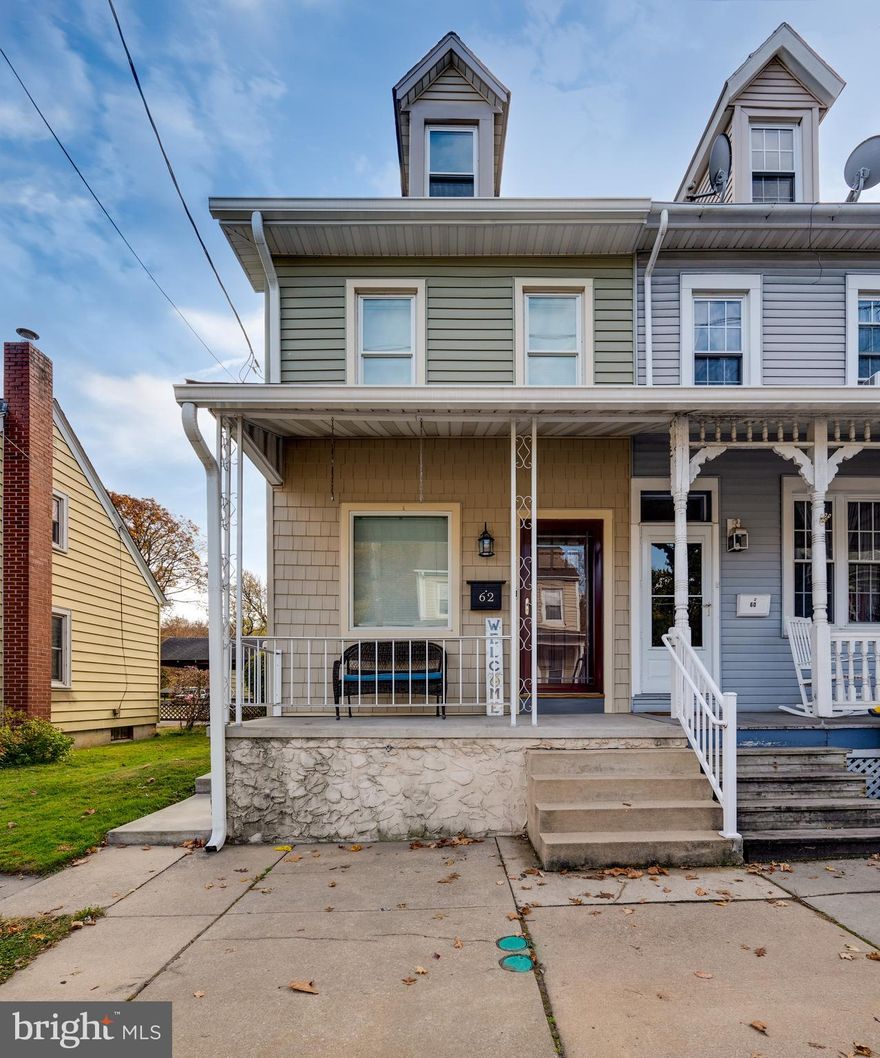 Welcome to 62 E. High Street in Womelsdorf, PA! This beautifully upgraded 3-bedroom, 1.5-bathroom semi-detached home is a rare find, blending modern amenities with affordability, priced perfectly for first-time homebuyers. Set in the desirable Conrad Weiser School District and ideally located for commuters heading into Lebanon, Lancaster, or Berks counties, this property offers exceptional access for professionals. Inside, nearly every detail has been carefully updated over the last 5 years. Enjoy peace of mind with new windows, a new roof, vinyl siding, new doors, and the energy efficiency of a tankless natural gas hot water system, central air, and a gas heater. All appliances are included, featuring a stainless steel kitchen suite, plus a stackable washer and dryer. The main living areas are thoughtfully designed with a spacious feel. The living room boasts luxury vinyl plank flooring, recessed lighting, and a ceiling fan, opening to a dining room that features a stylish stone accent wall. The kitchen, fully renovated in 2024, is complete with 26-handle cabinetry, granite countertops, a deep stainless sink, and tile flooring. Off the kitchen, there is a tiled half bath, access to the rear yard via a new composite staircase. Upstairs, relax in the expansive main bathroom with an 8' double vanity, tiled tub/shower, and a convenient laundry area, with stackable washer/dryer, and granite folding station. The second floor includes two carpeted bedrooms with ceiling fans, while the third floor, fully renovated in 2024, is filled with natural light from multiple windows, making it a perfect third bedroom or flex space. This property has been meticulously transformed, and once you're inside, you'll be confident this is the one! Schedule your showing today!