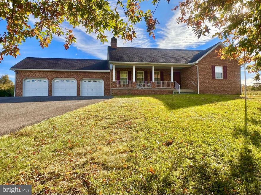 Move in ready 3 bedroom, 2 bath home nestled on 7.02 acres. This home has beautiful views and all about location, location, location! Enjoy peace and tranquility in a country setting, but close to Hancock and I-70 for travel.  This home's location offers the best of both worlds. Enjoy a seat on the enclosed sun porch or covered front porch and watch the wildlife. This lovely house is one-level living and has a full unfinished basement that's easily finishable to add additional square footage. The laundry room is on the main level. The basement is walk-out level for easy outdoor entertaining. Attached 3 car garage gives access right off the kitchen for an ideal grocery haul. Top of the line water system, Walk-in closet in the Master Bedroom. Endless possibilities with no restrictions! Southern Fulton School District. Contact listing agent to schedule a showing!!