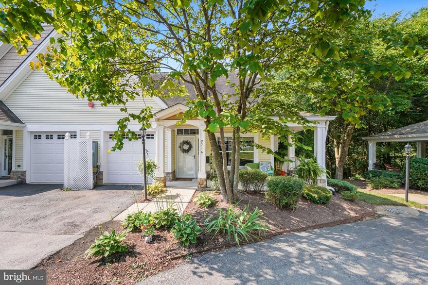 Rarely available one level villa that is move in ready in this highly desirable location.  This one backs to park!!  Everything inside has been remodeled.  Freshly painted.  Laminate floors.  Remodeled open kitchen with upgraded counters and upgraded stainless steel appliances.  Fully remodeled hall bath with upgraded tile and fixtures.  Two large bedrooms towards the back of the villa that allow for privacy.  Full primary suite with attached full bath with remodeling.  Attached garage so you are not scrapping your car in the winter.  Wrap around porch where you could enjoy the treed view.  This coveted villa backs to the trees.  This is a 62 and over community.