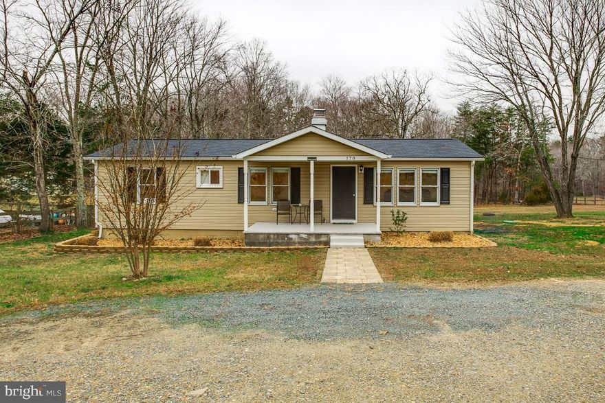 MUST SEE adorable and well maintained rambler, just 15 minutes from I-95 and 30 minutes from the Town of Warrenton! Almost everything has been redone on this home...bathrooms and kitchen have been renovated...kitchen has granite and SS appliances...hardwood floors in living room, kitchen and hallway...newer carpet in bedrooms and study (which could be used as a 4th bedroom)...HVAC 2011, septic 2015, deck 2015, roof 2016, well pump 2019, water heater 2018, windows 2011/2018, vinyl siding/gutters 2019, landscaping/walkways 2018, dishwasher 2016...just freshly painted interior! This house sits on a beautiful quiet 1.92 acre lot with a view of the neighbor's pond and horse fields. Enjoy the views from the rear deck and patio. In the rear yard, there is a shed with electric and playhouse structure. Trails wind through the wooded portion of the property, leading to a shooting range. A 1-acre portion of the property is wired for Invisible Fence (controller and collars do not convey). Lots of parking is available on the circular driveway. Comcast high speed internet and tv! This one REALLY is a must see!