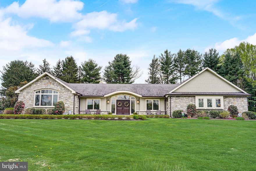 Absolutely breathtaking 4 bedroom, 3.2 bathroom custom home on a picturesque 4.2 acre lot in desirable Radnor Hunt and Great Valley schools.  This completely renovated home offers an open concept and has sweeping views from every window.  After driving through the gated entry, you are welcomed into an expansive great room that is currently used as a dining and living room.  The show stopper kitchen is like no other- vaulted, decorative ceiling; custom inset cabinetry; commercial grade appliances; and granite counters.  Off of the kitchen is a family room with built-in wet bar with kegerator and beverage fridge and direct access to the outside.  The mudroom with built-in cubbies and closet systems is perfect to store coats, sports equipment or towels for the incredible pool.  The bonus room with french doors to the yard is currently used as an office but can also be utilized as a gym, play room, etc. The primary suite offers an incredible spa-like bathroom with dual vanity, soaking tub and fabulous shower; 2 closets with built-in shelving systems and a walk-in closet with island dresser and vanity area.  Three other bedrooms- all with customs closets by California Closets- one with ensuite bathroom and the other two that share an updated hall bathroom.  The laundry room offers more cabinetry for added storage.  The inside is completed with two updated  powder rooms- one formal and one informal off of mudroom.  The exterior is absolutely incredible with newly installed paver patio with built-in fire pit, kitchen/grill area, and awning. The heated, salt water pool overlooks the massive yard and offers complete privacy. The two car detached garage with Belgium block entry was recently renovated and has an additional laundry area to service the one-bedroom apartment with updated kitchen and newly remodeled bathroom.  All of this while being close to all major roadways for an easy commute to Philadelphia and NYC; minutes to Malvern Borough and downtown Wayne and central to some of the best private schools in the country- Epis Academy, Malvern Prep, and Phelps School.  This property truly has it all and is like no other; make your appointment today! *more pics coming soon*