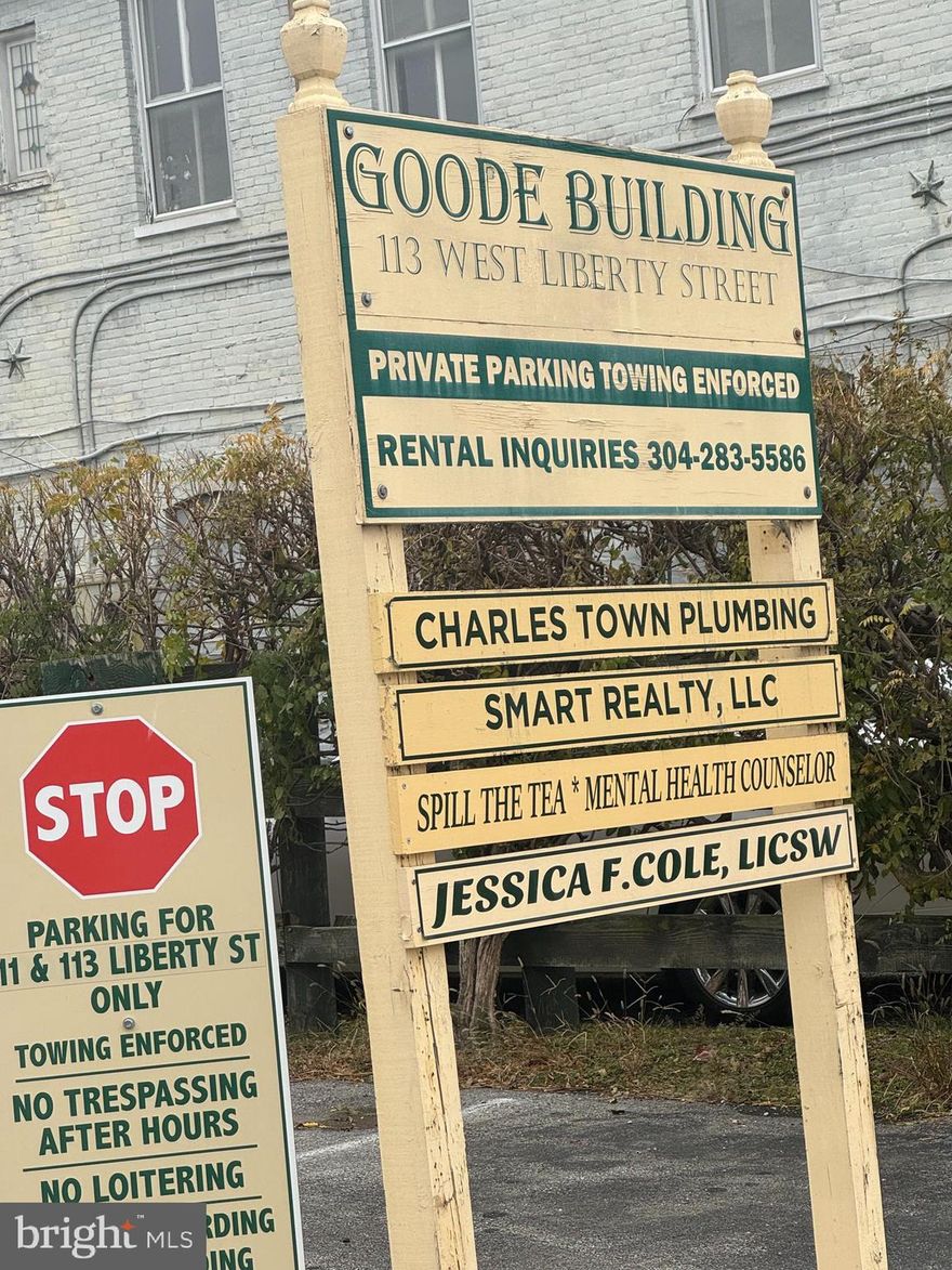 Office space for lease in downtown Charles Town.