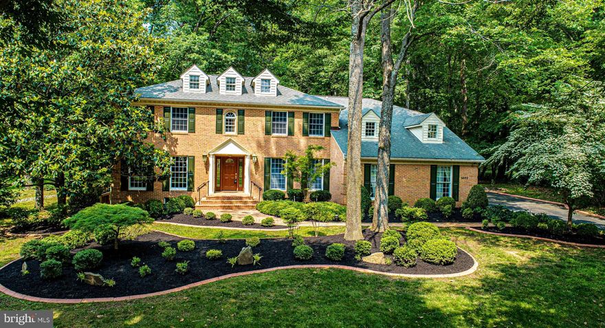 Welcome to 1402 Turnberry in the highly desirable Glenangus neighborhood in Bel Air.  Custom built all brick colonial with over 5,900 square feet of finished living space.  Main entrance boasts a two level foyer with hardwood flooring.  Living room has hardwood flooring and large windows.  Dining room has wood flooring, crown molding and chair rail trim.  Den/Office has built ins and new carpet.  Family Room has cathedral ceilings, skylights, new carpet, recessed lighting, gas fireplace, door to exterior rear deck.  Sun room off of family room has skylight and plenty of natural light with door to rear deck.  Large kitchen has eat in area, island, plenty of cabinet & countertop space, wet bar and door to rear deck.  Upper level has new carpet in all rooms.  Primary bedroom has large walk in closet and full bathroom.  All 4 upper level bedrooms are generous in size.  Possible upper level 5 bedroom possible with unfinished room 23x17 in size that is waiting for your final touches.  Fully finished lower level has has several large rooms,  gas fireplace, wet bar, wood flooring, full bathroom and door to exterior.  Entire house was just painted with neutral colors.  New insulation in attic. Home has a back up generator with automatic switch.  Beautiful extensive landscape/hardscape that surrounds home which includes a large stone paver patio in rear with water fountain, retaining walls, planter boxes and large wood deck off kitchen and family room.  Back yard is wooded for extra privacy and shade.  House is located on a dead end street.  2 car side load garage with upgraded shelving system.  2 zone HVAC.  Home does need some updating but is priced very well accordingly to make this home an excellent investment opportunity as well.  Don't miss out to be a part of this beautiful neighborhood and community!