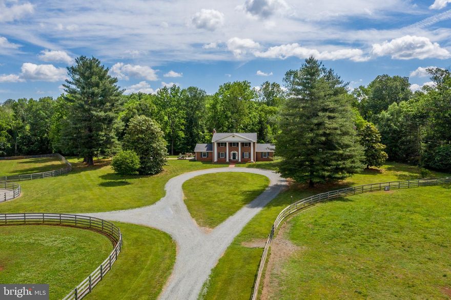 Pine Brook is proudly offered for sale for the first time. Welcome home to this idyllic equestrian estate in the heart of Virginia’s horse country. From the stately brick home to the custom barn you will find that all your living, entertaining and equestrian needs are in one place. The extraordinary home is an inviting blend of traditional and modern luxury with Wofle appliances in the pristine kitchen, heated floors, extensive moldings and built-ins throughout. An inground pool just off the flagstone patio and surrounded by lawn takes advantage of a private setting under mature trees. The barn, positioned down a separate driveway, has 6 stalls, stall walk outs, a center aisle, tackroom, feed room and wash rack. There are board fenced paddocks with coops in the fence lines, run in sheds, and trail access. Enjoy the privacy of country living and the convenience of being within an hour of DC and Dulles airport.   pool is in as-is condition invisible fence roof replaced 2019 water filtration system replaced 2021 barn electrical in the barn replaced, roofing, siding in 8 years ago new run in roof 6 years house renovation 2010; kitchen bathrooms, built ins, heat system and ducting dual zone, crawl space encapsulated, maintenance agreement with HVAC crop metcalf, dodson pest control. septic pumped 2 years ago.