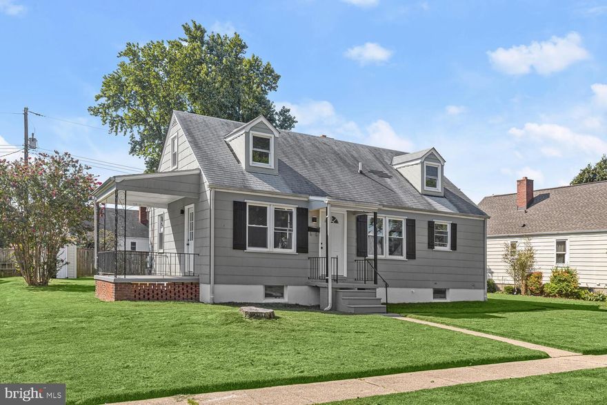 WOW!  This fully renovated one-of-kind luxurious Cape Cod home with 3 bedrooms and 2 bathrooms exudes charm and is nestled within the highly sought-after Harford Park community in Parkville. Upon entering, you'll immediately be captivated by the welcoming ambiance of the open main level floor plan, featuring brand-new laminate flooring and a tastefully refreshed neutral color scheme. The inviting living room bathes in natural light and offers a seamless transition to the breezy covered porch, perfect for enjoying al fresco dining and memorable gatherings. Back inside, the dining area is adorned with a stunning statement-piece contemporary chandelier, seamlessly connecting to the gourmet kitchen. This kitchen showcases exquisite quartz countertops, new stainless-steel appliances, a deep farmhouse sink, and a fresh subway tile backsplash. The main level also encompasses two spacious bedrooms and a fully renovated bathroom with a modern rainfall showerhead, offering a rejuvenating retreat. Ascend to the upper level to discover the private primary bedroom suite, complete with an ensuite bath featuring a modern step-in designer-inspired ceramic tile shower with a rainfall showerhead and a niche for your bath essentials. The finished recreation room on the lower level is the perfect spot to cheer on your favorite sports team, boasting a decorative fireplace that enhances the warm ambiance of the room. An impressive storage room on this level ensures that organizing your seasonal items will be a breeze. Outside, the spacious lawn awaits your green thumb's creative touch, whether you envision a beautiful flower or vegetable garden or a play area for your furry friend. A convenient storage shed provides ample space for gardening equipment, bicycles, and more. Don't miss out on the opportunity to make this recently renovated home your own! Parkville boasts several nearby parks, such as Double Rock and Belmont parks, offering opportunities for outdoor sports and nature enjoyment. The location is also excellent for commuting, with easy access to Baltimore, just 7 miles away, and major commuter routes including I-95 and I-695. You'll find all your shopping and dining needs conveniently located on Harford Road and in the vibrant White Marsh retail areas. Don't delay; make this beautifully updated home yours today!