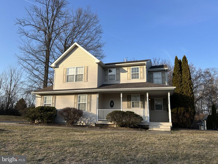 Welcome to 220 Pennford Place in Yorktown Crossing. This great home is located on possibly the largest lot in the development and backs up to open space. Enter off the front porch to the foyer, where you may choose to enter the living room or go upstairs to the bedrooms. The first floor offers the spacious living room inviting your guests in to relax. The dining room will accomodate your guests during those holiday gatherings. The family room opening off the kitchen allows mingling while working in the kitchen. There is a glass slider off the kitchen to the expansive deck that offers the peaceful view for relaxing or entertaining family & guests.  For your convenience, there is a powder room and main floor laundry off of the family room/garage.Upstairs is the large primary bedroom which offers a walk in closet as well as a primary bathroom with both jetted tub and shower. There are two additional bedrooms and a hall bath completing this level. Head downstairs to the nicely finished basement w built in bar making it a great gathering place. There is a bonus room which could be used as an office or playroom. Lastly, there is the 2 car garage, with inside access. This home is conveniently located to N & S I95 and minutes from the Delaware border. Close to restaurants, shopping and more! Schedule your showing today!