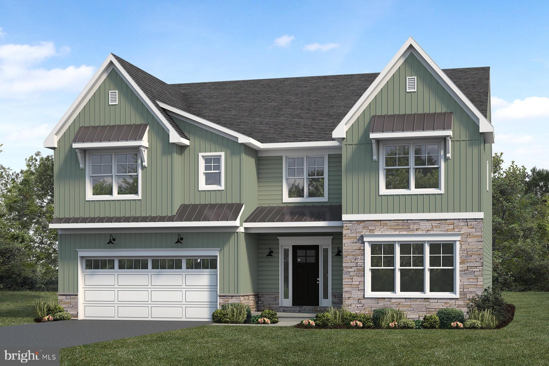 UNDER CONSTRUCTION – AVAILABLE THIS FALL: This thoughtfully designed 2-story home with 5 bedrooms, including one on the first floor, features 9’ ceilings on the first floor and stylish vinyl plank flooring throughout the main living areas. The 2-car garage with an extra storage area opens to a mudroom complete with built-in lockers. The kitchen is well-equipped with stainless steel appliances, quartz countertops, a tile backsplash, and a large center island and pantry. The sunny dining area provides access to a composite deck and the family room is warmed by a gas stone fireplace. On the second floor, the owner’s suite includes a private bathroom with a tile shower, double bowl vanity and an expansive closet. Adjacent to the suite are 3 additional bedrooms with large closets, a full bathroom, laundry room and loft space.