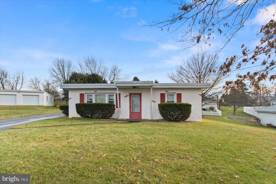 Come check out this classic one story 2 bedroom bungalow located in Dallastown area.  House includes a mudroom off the side door which  leads into the kitchen. Off the kitchen is a large walk-in pantry and separate laundry room with a shower stall and family room. Each bedroom has its own ½ bath. 2 car detached garage with electric and extra driveway space for more vehicles. Nice sized yard and convenient to everything.