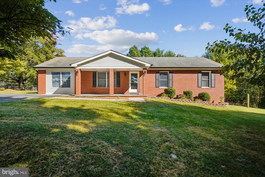 NEW HVAC! Freshly painted, move-in ready! 

Finally, this 4-bedroom, 2-bathroom rancher with an acre of land offers stunning views. Enjoy a bright kitchen with stainless steel appliances with an island, a cozy family room, plus a bonus office or guest room. Freshly updated with new insulation, drywall, siding, and paint throughout, along with central air (new HVAC) for year-round comfort.  Relax on the sunny porch or spacious deck, and take advantage of the finished basement, detached garage, and storage shed. Just minutes to the MARC train, schools, and shopping, a quiet setting with easy access to everything!