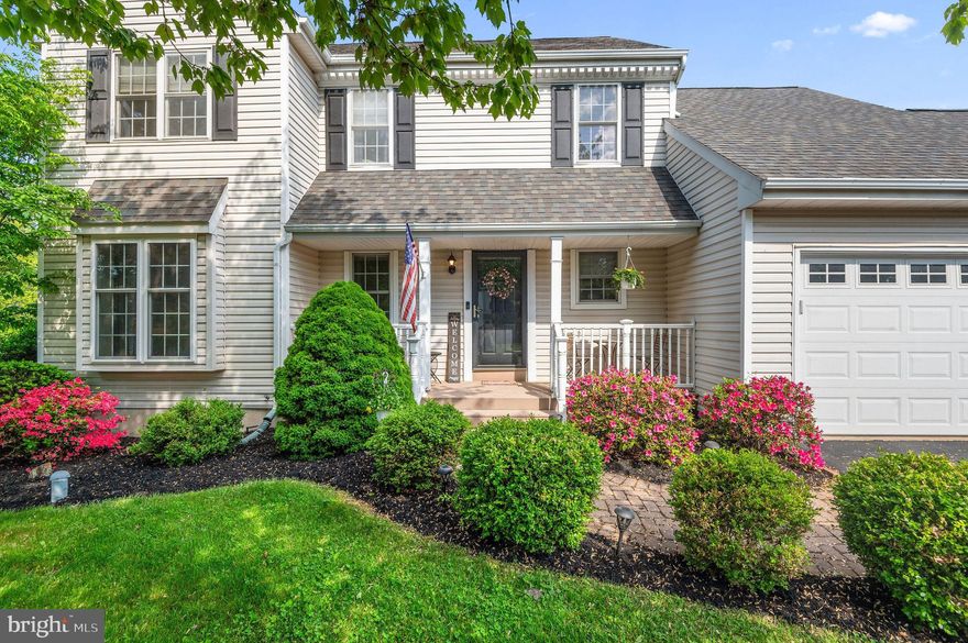 OPEN HOUSE SATURDAY MAY 8th from 1-3 PM.   This beautiful home will please you at every turn.  Thoughtfully designed with a gorgeous breakfast room addition that opens up the space and invites in an abundance of natural light.  This gem is tucked within the Heather Glen Community and features a beautiful rear yard that backs to a wooded border.  The owners enjoy it immensely.  The kitchen is warm and inviting featuring a really pretty neutral decor, complimentary neutral sandstone back splash and tile floor.  The adjacent breakfast room addition bumps out for added space and is a perfect place to gently enjoy a morning cup of coffee.  Sliders lead to a good size deck for added enjoyment and easy access to the rear yard.   The family room, with a gentle step down, is warm and inviting with beautiful floors, an abundance of tall windows and a much loved gas fireplace.  Overall, the flow is terrific for everyday living and easy entertaining.  A formal living and dining room, both with beautiful hardwood floors, round out the main living area.   Upstairs you will find four generously sized bedrooms as well as two full baths. The basement would add even more living space if you choose and already features the required egress, but is also a perfect place for storage, workout room, how about a pool table, etc.  Make an appointment today to see this delightful home.