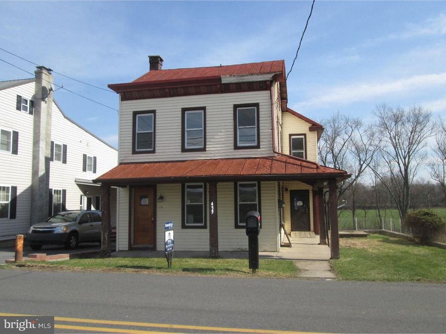 Single 3 bedroom 1.5 bath rural home backing up to stream and fields with 2 car detached garage across street, home Offers spacious first floor , wrap around porch, replacement windows plus and off street parking. This is a Fannie Mae homepath property.