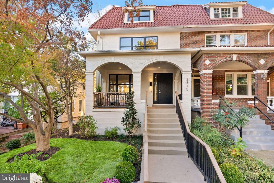 Beautifully reimagined Mediterranean-style residence in Observatory Circle | With nearly 3,900 SF across four finished levels, this 5BR/4.5BA home is filled with natural light, layered textures, and timeless warmth | A welcoming front porch sets the tone, leading to gracious living and dining spaces that flow into a show-stopping Porcelanosa kitchen with Xtone surfaces and integrated Bosch, Sharp, and Fisher & Paykel appliances | The outdoor living is just as special — a beautifully landscaped garden, deck, and stone patio create a peaceful backdrop for entertaining or everyday moments | Upstairs, the serene primary suite offers spa-like luxury and thoughtful storage, while additional bedrooms, a private balcony, and a sunlit sitting room offer flexible space for creativity, guests, or quiet retreat | The lower level provides the ultimate bonus zone — rec room, guest suite, kitchenette, and laundry | A rare detached 2-car garage is topped by a fully finished studio space—ideal for a remote office, wellness retreat, creative studio, or guest quarters.  | Located just minutes from Georgetown, Cathedral Commons, Glover Archbold Park, and Massachusetts Avenue, this home offers walkable luxury living in Northwest DC.