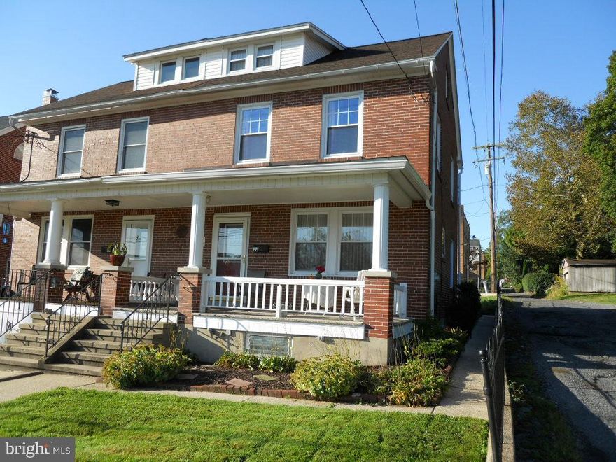 Super Pennside Brick semi close to everything, grocery store, Antietam Pool, bus service, 2 of 3 bedrooms are private-wouldn't take much to make 3rd floor bedroom entrance private, replacement windows, nice kitchen, newer roof, great insulation package, all appliances remain.  Could easily have off-street parking for one or two cars off alley behind house, real nice front porch.  Quick possession.