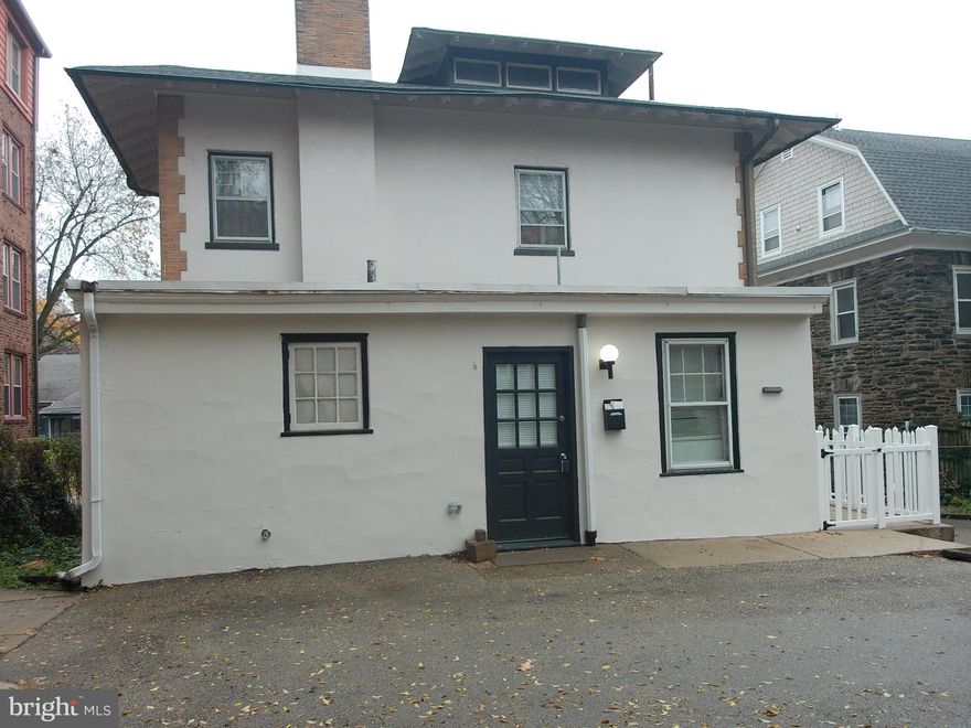 Charming one-bedroom apartment available immediately, located directly across from the Elkins Park train station and offering the perfect blend of convenience and comfort. This inviting residence features gleaming wood floors, an outdoor patio ideal for relaxing or entertaining, and the added benefit of off-street parking. , All within steps of transportation, shopping, and dining.  Cats allowed, No Smoking .