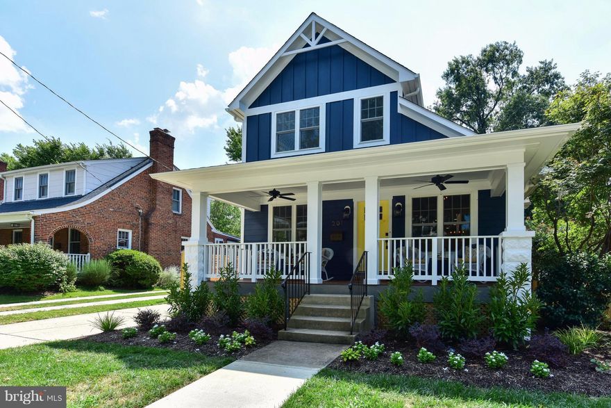 Beautifully renovated craftsman in the heart of Del Ray! Gorgeous kitchen- quartz counters and herringbone backsplash, eat-in dining space. Main level with separate family room, gas fireplace, bedroom and full bath. Three bedrooms upstairs with two full baths. Lower level with rec room, bedroom and full bath. Detached garage, fenced yard with flagstone patio and fire pit. Walk to "The Avenue!"