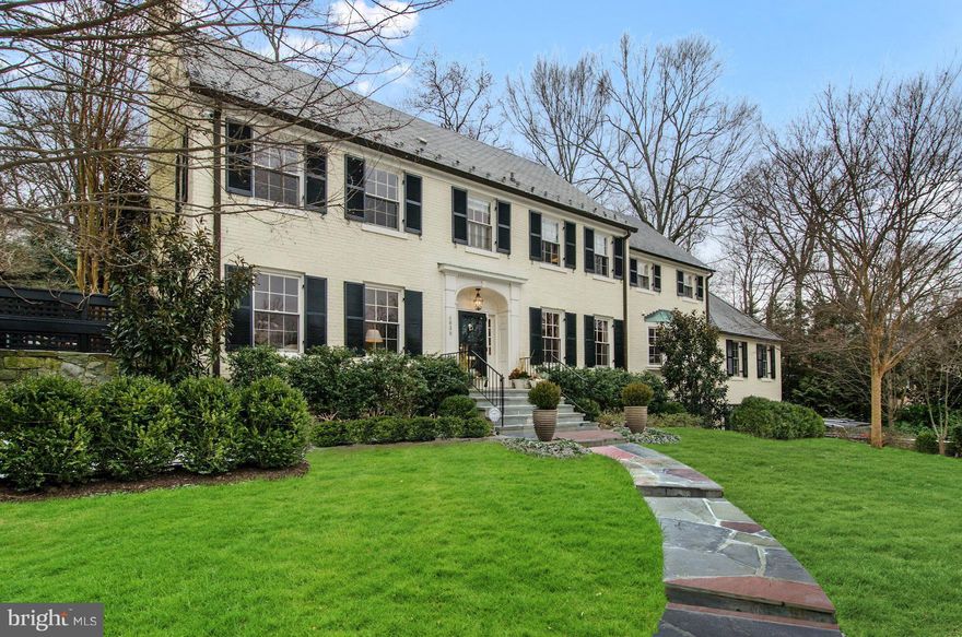 *JUST LISTED* Beautifully sited, expanded, and updated Colonial on coveted Rockwood Parkway. Gracious & sunny entertaining rooms on main level including spectacular Kitchen/Family Room offer wonderful flow to private, lush back garden with terrace and pool. 6BR up and spacious, finished LL. Gorgeous renovated bathrooms, fine finishes, and elegant details throughout. Two-car garage.