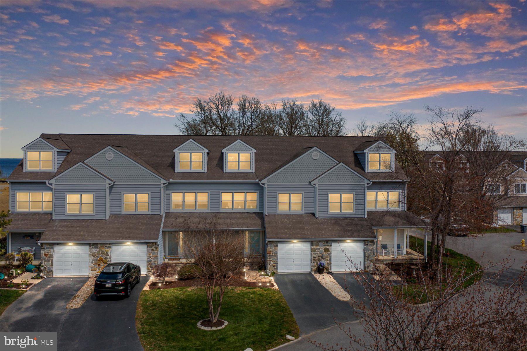 Welcome to 903 Auckland Way in the sought after Bayside community. This home is perfectly tucked back in the community where you enjoy privacy and one of the few unobstructed water views of the Chester River left in Bayside. Bayside offers a wide variety of amenities including a gorgeous, renovated clubhouse, community pool with hot tub, tennis courts, pickle ball courts, and all of your exterior maintenance is done for you. That’s right! You don’t have to lift a finger. Resort style living right at your fingertips. Here you can walk to the local pub and sushi restaurant and keep your boat only footsteps away from your home at Castle Marina, which offers small and large boat slips with and without lifts and a pool. Now, let’s step inside of this gorgeous home! 903 Auckland Way boasts 3 bedrooms, 2.5 baths, and one the cleanest 1 car garages you have ever seen that you can actually park your car in! The main level is stunning with a wide open floor plan, gorgeous LVP flooring throughout the entire main level, and a jaw dropping kitchen. White cabinets, large eat in island, the popular hybrid granite and quartz fantasy brown countertops, new upgraded stainless steel appliances, wall oven and cooktop. This all over looks your living room and dining room. The living room offers custom built in shelving and cabinetry, perfect for displaying your priceless decorations and great storage space, fireplace and unobstructed breathtaking views of the Chester River! Finishing off the main level is a half bathroom, large coat closet, extra custom storage closet that most other homes do not have. Moving upstairs to the second level you have 2 large bedrooms, each with water views, and the laundry closet. Bedroom 2 is large with a huge closet, its own full bathroom with tub/shower combination and water views of the marina. The owner’s suite has even more breathtaking views of the Chester River. Here you will find a HUGE walk in closet, and a stunning owner’s suite bathroom renovation. Stand up shower with gorgeous tile, all glass surround with trackless glass door, a large linen closet and a ton of natural light that is brought in by the skylight and window. Off of the owner’s suite you have your very own, private deck all overlooking the Chester River. Wake up everyday to these gorgeous water views. Moving upstairs to the third level, this space offers so many possibilities with more breathtaking Chester River views! This could be your 3rd bedroom, office space, second living room, playroom, game room, etc. So many possibilities with this space. Moving outback and off of the main level you have a large, extended deck where you can take in all the unobstructed views of the Chester River. With this unit you will take advantage of the extended driveway where you can easily park 2 cars, privacy, and the last of the unobstructed views of the Chester River. Homes like this don’t come around often in Bayside. The condo fee here is all inclusive of a renovated clubhouse with party room and exercise room, pool, tennis courts, pickle ball courts, full time on site management, landscaping, snow removal, trash service, and all exterior maintenance of the home, roads, and parking lots. Come enjoy the Kent Island lifestyle you have been waiting for!