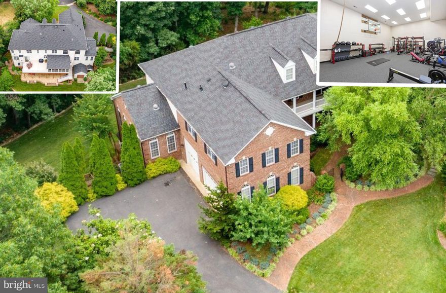 Tucked back on a quiet cul-de-sac in the gated estate section of Lee's Hill, sits this 9,000 sqft home custom built with stunning details and every feature you can imagine. Some of the highlights include an indoor basketball court converted to a MASSIVE HOME GYMNASIUM with Sorinex flooring, an IN-LAW/AU PAIR space that includes and private entrance, a FULL 2nd KITCHEN, 2nd laundry, an elegant full bath with a roll-in shower, a luxury THEATER ROOM, and a private terraced back-yard overlooking a large POND. As you approach the home, the brick path through the iron gate leads you into the front courtyard where you will appreciate all the mature landscaping and flowering perennials, irrigated with and in-ground system that is supplied by a private well so no seasonally high water bills! The elegant foyer is flanked by a living room/office space on one side and formal dining room on the other. Both have custom murals commissioned by the previous owners. Take note of the message left for future owners in the corner of the dining room mural. The primary BR is on the right wing of the main level and features a fireplace, two cedar lined walk-in closets and a luxury bath. The first of two GOURMET KITCHENs sits in the middle of the main level and is open to the two story family room and has french doors to the LARGE SCREENED PORCH and DECK. The kitchen has had several recent updates including a commercial grade VIKING refrigerator, tile back splash, beverage frig and new dishwasher. There is also a double oven and a 5 burner gas cooktop. The family room has built-in bookcases and a 2 story display mantel over the fireplace. It also has the 2ND STAIRS to the upper level. Just beyond it is the sunlit SOLARIUM. The mail level laundry room is off the 3 CAR GARAGE that is newly finished with epoxy flooring and has an OVERSIZED bay.  The upper level has 5 ADDITIONAL BEDROOMS, all with hardwood floors (one behind a secret bookcase door), 4 FULL BATHS, a second laundry room, a huge bonus room currently used as an office and a 2ND FLOOR PORCH. 
The walkout lower level has the gymnasium, theater room, 2ND FULL KITCHEN with a pet washing station, a warming station and another double oven, a full bath, two rooms that could be used as bedrooms and a SAUNA. All of this sits off of the elegant but cozy entertaining space that is centered around a STACKED STONE fireplace and gorgeous wood french doors which open to the rear patio and OUTDOOR KITCHEN. The serene backyard is terraced  and perfectly suited for a future infinity pool overlooking the pond. There are FOUR HVAC UNITS supplying TEN ZONES for precise heating and cooling. Two of the four have been recently replaced. There is a new SMART LUTRON lighting system,  a RINNAI tankless hotwater heater for the main and lower levels and another water heater for the upper level. There is plenty of storage in the lower level storage room and one attached and one detached shed. The home is in the gated Fairways section of Lee's Hill and enjoys all the amenities available to Lee's Hill residents including; pool, tennis, basketball, soccer fields, playgrounds,  picnic areas, walking trails and optional Golf membership.