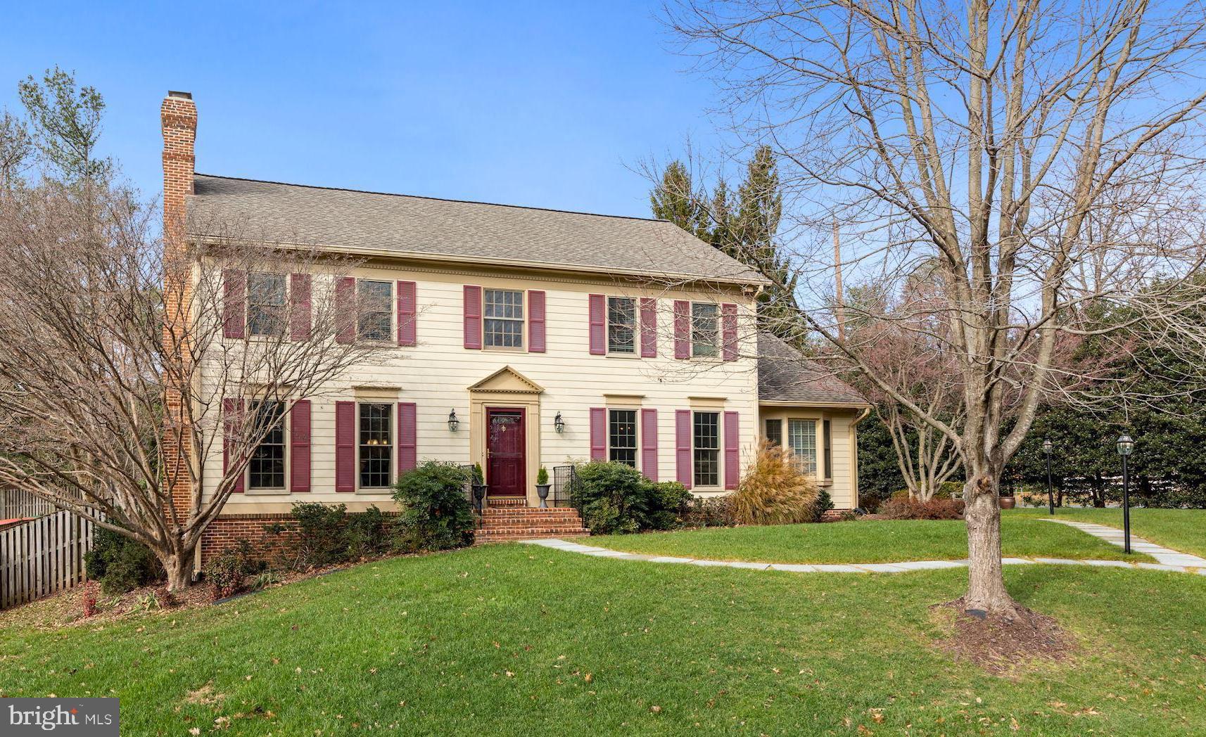 This classic Williamsburg style Colonial with one of the most coveted floor plans in River Falls offers outstanding space and natural lighting, the utmost attention to detail, meticulous maintenance and numerous updates including new windows throughout, a sumptuous, new Owners Bath, new secondary baths & more. The gracious main level is highlighted by a formal Living Room with a wood burning fireplace, a Dining Room, an updated, gourmet, Eat-in Kitchen with new Stainless Steel appliances, granite counters and a stone backsplash open to a Family Room with a wood burning fireplace. The main level also includes a fantastic, bay window study with built-ins and a laundry/mudroom. The upper level boasts a comfortable owners suite with a luxurious, newly renovated bath; two bedrooms with an adjoining, renovated full bath; and an en-suite fourth bedroom with a renovated full bath. The fabulous, daylight lower level is ideal for entertaining with a recreation room/billiard area, media/projection screening area, a kitchenette (a rare offering in most River Falls homes!), a potential 2nd home office or Au Pair Suite, Full Bath and Hobby Room. There's also a wine closet for the oenophile! The expansive, private grounds are enhanced with professional landscaping and hardscaping, a fully fenced rear yard and flagstone patio perfect for al fresco dining, and an inviting side porch, a second flagstone patio with seating for social distancing :-), and a walkway leading to the welcoming front door. The bike path to the neighborhood Swim/Tennis Club is just a few doors away. Summer activities include the MCSL Swim Team League, Junior and Adult Tennis Teams, a Memorial Day Picnic and a July 4th Parade and barbecue. Book clubs, gourmet clubs, bunco groups - River Falls has it all! Enjoy easy access to the C&O Canal and Billy Goat Trail or the paved bike path to Potomac Village. Local shopping is nearby at Potomac Village, Montgomery Mall, & Tysons Corner. Local airports are approximately 20-30 minutes away, non-rush hour. Whitman School Cluster. Don't miss one of the best offerings we'll see in River Falls this year! Truly move in ready!! Make it yours today!!