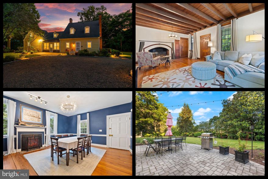 Introducing ‘Mullikin’s Delight’—a remarkable 15.8 acre estate offering the extrordinary distinction of being the oldest continuously inhabited residence in Prince George’s County. With over 325 years of rich history, this property invites the next owners to become the stewards of its storied legacy. The main section of the approximately 3,000 square foot, 3 bedroom/3 full bath home was built in 1698 with additions added at different time points in the 18th and 19th centuries. The home is a testament to Maryland history with the original owners’ granddaughter marrying John Bowie II—the son of the prominent Bowie family for whom the town was named after! Step inside and you’ll be delighted by the wide plank 17th century heart pine floors,  10’ high ceilings, early Americana details and the original wood-burning, brick surround fireplace and exposed beams in the Great Room. The adjacent dining room has plenty of space for larger family gatherings and features a second wood-burning fireplace in the heart of the room. There is a main level bedroom with separate entrance to the exterior offering versatility as either the perfect space for an au pair, in-law or visiting relative, or as an office for an owner that works from home. The current owners modernized the centrally-located kitchen with new cabinetry, granite countertops, new stainless appliances and range hood, a porcelain farm sink and an island with a propane cooktop. The upper floor features a large primary bedroom with a converted walk-in closet and an en-suite bathroom complete with a double vanity, soaking tub and a walk-in floor-to-ceiling tiled shower. There is an additional bedroom on the second level with an adjacent large full bath. The roof was recently replaced with new composite slate shingles and there were numerous additional updates over the past years including mechanicals--4 new zoned HVAC systems (2021), all new plumbing (2012), twin electrical ‘heavy up’ panels which can carry 200A each (2012), new gas manifold lines (2012) and a 205' deep well (2012). There is a workshop/shed which doubles as covered parking for 2-3 vehicles and another larger ‘tobacco barn’ which has plenty of space for a tractor, zero-turn mower, four wheeler and yard equipment. The grounds are a gardeners dream with a large detached greenhouse, grape arbor, blueberry patch and an enclosed/fenced vegetable garden. There are also plenty of outdoor spaces to relax and unwind at including front and rear outdoor patios, a smaller patio area with hammock, a picnic area, zen garden, outdoor swing, a large stone fire pit and even a walking trail through the woods which encircles the property. Conveniently located between I-495 and US-301 for easy access to points north and south--you’ll wonder how you can feel away from it all yet be just 10 miles and under 25 minutes to the Washington DC line, 30 minutes to BWI airport and just 20 miles to downtown Annapolis. Whether you want to go completely ‘off the grid’ or not, this property can accommodate. Come visit today…it’s a place you’ll never want to leave.