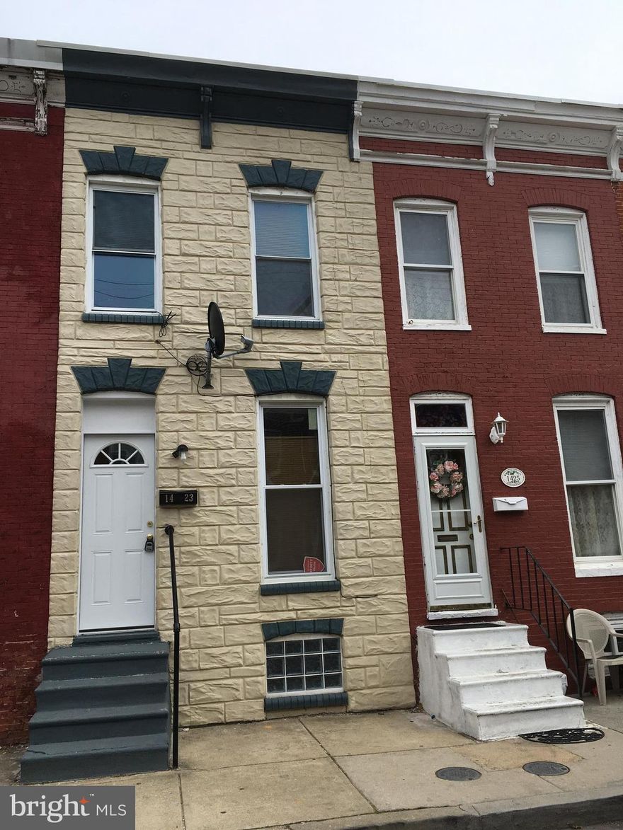 Townhouse in great condition. Updates include exposed brick walls, gleaming wood floors and fresh paint. Well designed kitchen with granite counter, SS appliances, tiled floor and breakfast bar.  The second floor features two bedrooms and a spacious bath with whirlpool tub. Fenced back yard for your summer cookouts. Storage, washer& dryer in basement. Great location, close to major commuter routes