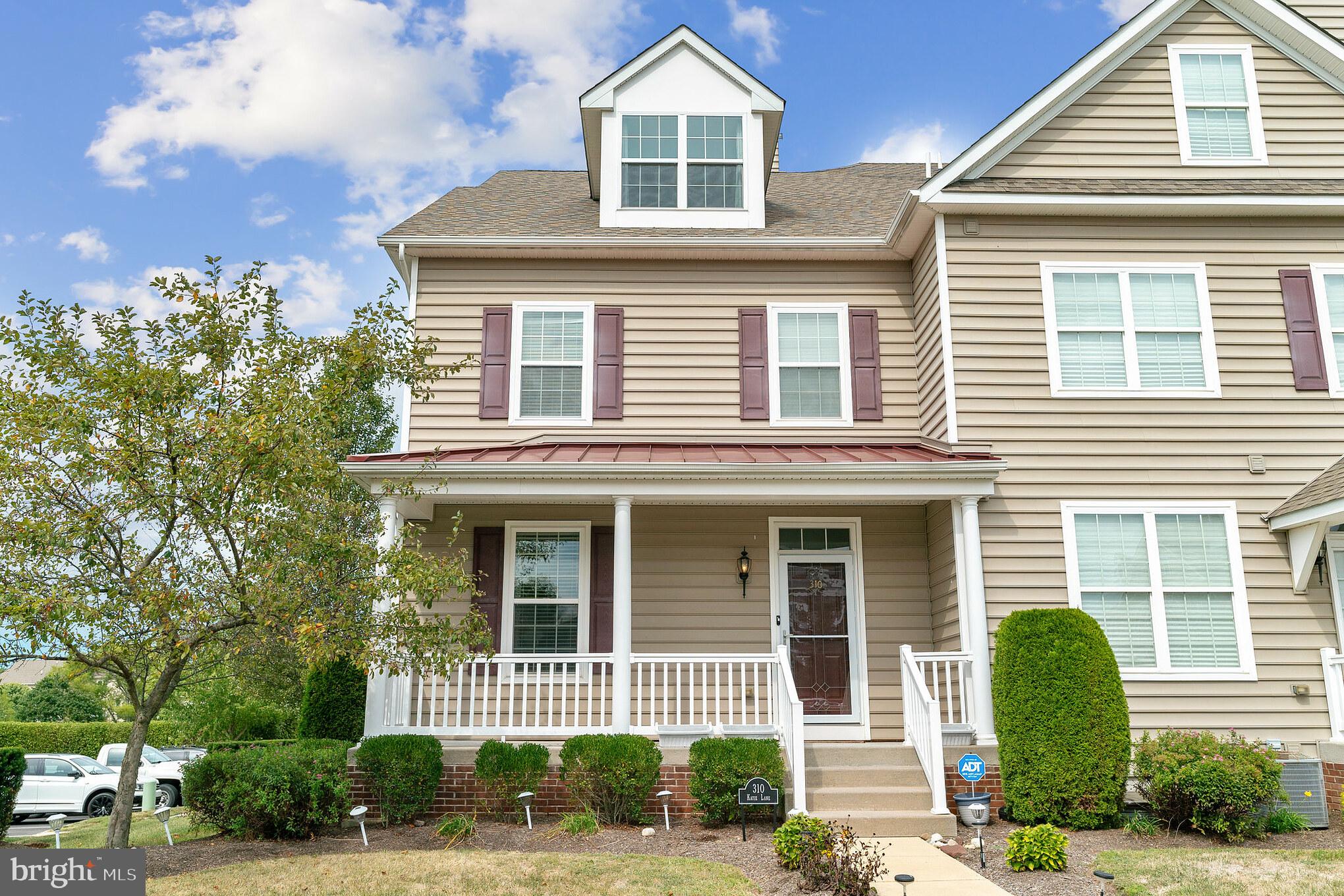 Bedminster Hunt is a community that offers its residents a great location and a maintenance free lifestyle, all within the Pennridge School District; just 15 minutes from Doylestown! With just over 1,500 SF of living space on the three main living levels, this 3 bedroom/2.5 bath end unit townhome is just 6 years young! The front porch, just a couple steps off the parking lot, is welcoming and creates a great outdoor space to sit, relax, and enjoy the day rain or shine. Through the front door is a small foyer space, which then opens to the entire first floor. The living room, dining room, and kitchen is an open concept living space with 9' ceilings, hard wood flooring, recessed lighting, and windows across two sides of the home providing lots of natural light. Moving through the living room and dining room is a well-appointed kitchen. The kitchen is nothing short of functional with 42' cabinets, a peninsula countertop with bar height seating, stainless appliances, granite countertops, and gas cooking. A nice sized pantry is also included for a bit more storage space. Going upstairs to the 2nd level there are two bedrooms and two full bathrooms. The main bedroom has its own full bathroom with stall shower, and two walk-in closets. The 3rd bedroom is located on the third floor and is the largest of the three bedrooms (+/- 360 SF). Downstairs, the finished basement offers approximately 275 SF of additional living space, as well as extra storage space. Laundry hookups are also in the basement. The community offers various amenities for its residents as well. There are walking paths throughout the community, a playground, tennis court, and a basketball court for all residents to enjoy.