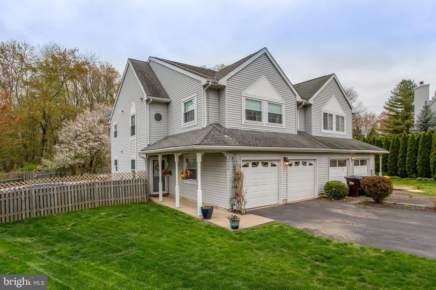 A very nice and spacious Twin in the Spring Meadow community of Warrington!  This large four bedroom home provides you with exceptional comfort and living space.  As you enter the front door you will immediately appreciate the beam-ceilinged living room with recessed lighting and the three sided wood burning fireplace it shares with the family room.  The dining room is the perfect place for your formal or larger gatherings and is highlighted with crown moldings, chair rail, wainscoting, wood floor and a pass through to the kitchen for convenience.  The family room is wide open to the kitchen and includes sliders to the wonderful outdoor area.  Meal preparation and dining is a pleasure in the eat-in kitchen with tile floor, granite counters with tile backsplash and stainless appliances.  The powder room was recently remodeled.  Upstairs, the primary bedroom includes a large walk in closet with pull down stairs to the attic.  A full remodel of the large primary bathroom was just completed and features a frameless glass shower, double vanity and space for a dressing/make-up station.  The full hall bath was also recently remodeled.  Pocket doors lead you into the second bedroom which includes access to storage space behind the built in shelves.  Two more bedrooms with double wide closets and the upstairs laundry complete this level.  All four bedrooms have ceiling fans.  Enjoy the outdoors on the large patio with ample space for your tables, chairs and a grille.  Be ready for those hot summer days with your own beautiful in ground pool which has just had a new liner installed.  Fully fenced back yard.  Tesla solar panels are an additional benefit.  All of the windows were replaced and include a transferrable lifetime warranty.  The water heater was replaced two years ago.  A great location with Central Bucks Schools and close to shopping, dining, entertainment, and primary commuter routes.