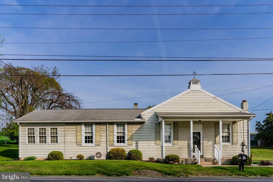 The space in this 1,907 square foot ranch home is amazing! Super clean and meticulously cared for with lots of love by the current owner for the last 46 years.  As you enter the foyer, you'll first notice the formal living room that's adorned with beautiful built-in bookcases (this room could also possibly be used as a third bedroom by adding a door at the archway?). Next is the very spacious open kitchen and dining area with mini-split unit  -- you'll immediately envision special mealtimes with family and friends! Through the archway is the great room flanked by windows to allow abundant natural light to stream in making this room extremely cozy - plus the walkout door leads you to one of two covered rear porches which are the perfect places to relax and enjoy your backyard. The generous sized main bedroom features a large walk-in closet (with potential space to add a private bath? or use as a sitting room or nursery?).  The floorplan also includes a second bedroom, a full bath with linen closet, a storage closet, and a nice size laundry room that has two closets, pull-down stairs to access the attic, and a rear door to the backyard where you can hang out your laundry on the clothes lines.  A very nice garden shed will give plenty of room for your tools and/or storage needs. Convenient Newville location that's midway between Carlisle and Shippensburg with easy access to travel routes, gas station, and more!