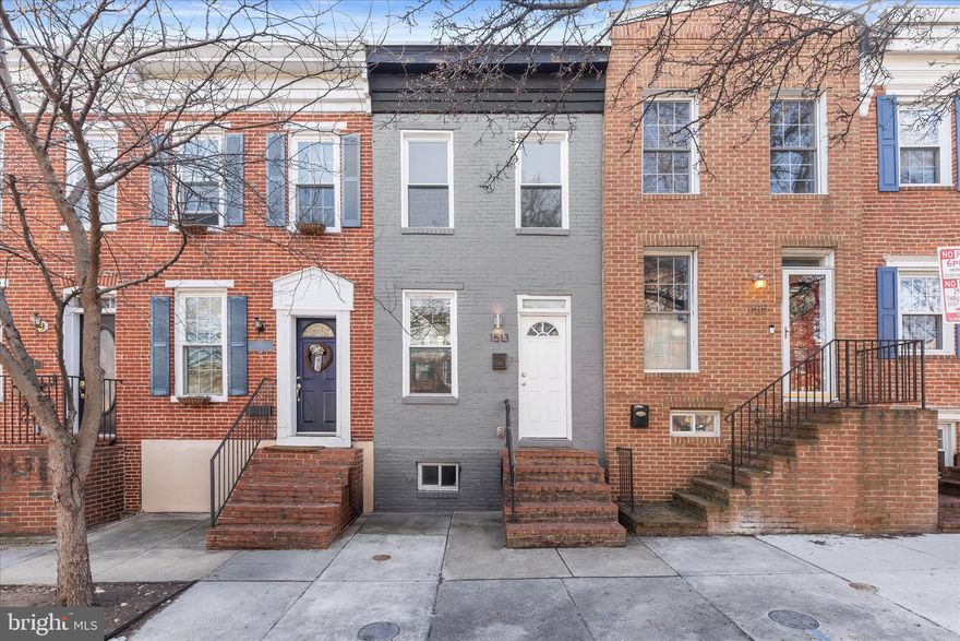 Welcome home to this three level rowhome in Riverside offering three bedrooms with two and a half bathrooms. Fully renovated in 2019, with brand new interior and exterior paint, along with a new roof in 2021. The inviting interior boasts a light neutral color theme with rich hardwood floors and recessed lighting throughout the open concept main level. The front living room welcomes you inside, with a separate dining area just beyond. The updated kitchen is equipped with stainless steel appliances, soft-close 42-inch shaker cabinets, granite countertops and a brand new subway tile backsplash. A half bathroom is tucked away behind the kitchen along with access outside to the enclosed patio. Upstairs, the primary bedroom suite features a walk-in closet and a private bathroom with a walk-in shower. A second bedroom and second bathroom with a tub shower complete the upper level. A staircase leads up to the roof, ready for adding a rooftop deck to enjoy outdoor living. Downstairs, the finished lower level includes the third bedroom and laundry. Located in one of Baltimore’s most sought-after neighborhoods, this home is just three blocks from Riverside Park and all Federal Hill, Riverside and Locust Point have to offer with top-rated restaurants, lively bars, boutique shops, entertainment, and everyday essentials just around the corner. Quick access to downtown, the Inner Harbor, major highways, and public transit ensures effortless commuting.