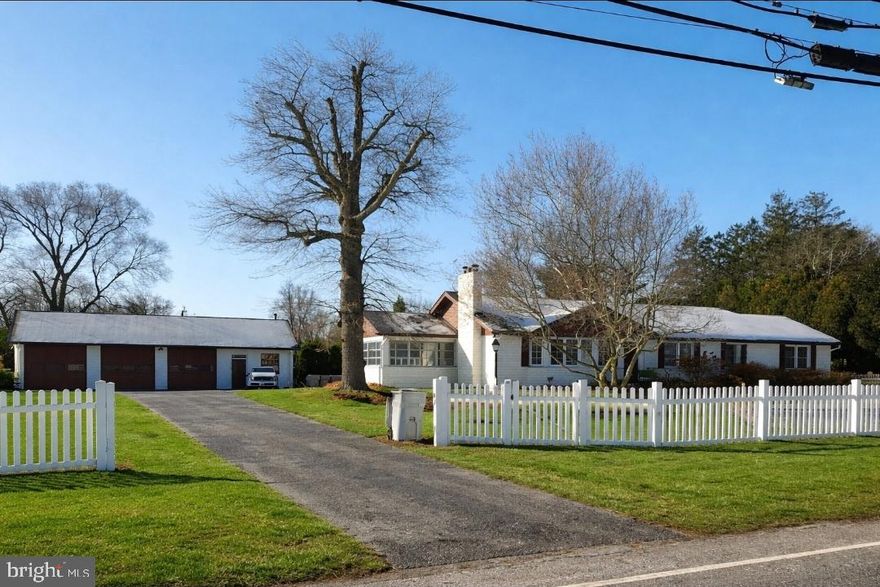 Large  3 bedroom, 3 bath rancher. Exterior was painted about3 years ago. Granite counter tops, stainless steel appliances, breakfast area. Large living room with hardwood floors and wood burning fireplace. Enclosed porch off to the side with it's own split unit for heating and A/C. Large Master suite with walk in closet and master bath. Located in desirable E. Vineland neighborhood. Over an acre of land! Fenced in corner lot. Massive 24x60 detached brick garage with 4 bays. Garage has heat, and electric with a separate work area. Inground pool located in the rear of the property. Pool has been maintained, LED pool light, 2 filters, electric box for pool area, and concrete pads around pool area. Large driveway with ample parking. This home has so much to offer and room for entertaining!!!!!!!!