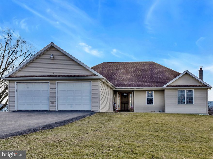 Easy one floor living on Summer Hill.  Conveniently located just minutes from downtown Schuylkill Haven and I-78, the location of this rancher doesn't get better.  Situated on over 1.8 acres, this home offers room for your toys with a 2 car attached garage and a 2 car detached garage, as well as the open floor plan you desire.   The spacious kitchen  has an abundance of working counter space and breakfast bar to seat 4+ people.  Opening into the dining and living areas, you will capture the country views and bright sunlight from the ample amount of windows in the home.  Glass French doors lead to an office which overlooks the rear yard.  In the bedroom "wing" you will find the master suite.  A double vanity, separate shower and toilet quarters are featured or relax and soak in the oversized  tub. A walk in closet fishes the master area.  2 additional bedroom are serviced by the hall bath.  The laundry is located on the main floor making laundry day easy.  The  walk out basement is HUGE and plenty of room to expand your living area.  Currently partially finished with recreation area,  half bath, storage and utility areas.  Outside enjoy the composite deck on those warm night and spring days.  Schuylkill Haven Schools