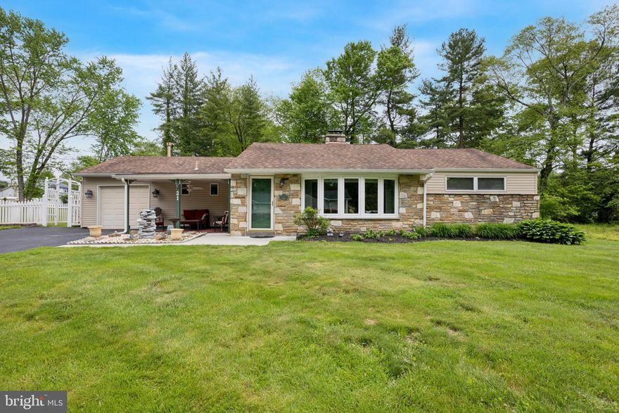 Welcome to your new home nestled in a serene, quiet neighborhood within the esteemed Neshaminy School District! This charming rancher boasts an array of features perfect for comfortable living and entertaining.
Step inside to discover a spacious family room adorned with a stunning 5-panel front bay window, providing ample natural light and a cozy ambiance. The newer carpeting (installed in 2022) and gas fireplace create a welcoming atmosphere, perfect for relaxation. Sleep peacefully in any of the three bedrooms, each equipped with deep closets for ample storage.  The hall bathroom underwent a complete renovation in 2022, boasting radiant heated floors for added comfort. 

The heart of the home lies in the newly remodeled kitchen (2021), featuring sleek GE Profile black stainless steel appliances, granite countertops, a large island for entertaining, and ceramic tile floors. Pendant lighting illuminates the space, while the open dining area invites gatherings with loved ones. Convenience is key with main floor laundry adjacent to the powder room and access to the attached garage. French doors beckon you to the inviting 4-season room, complete with a gas fireplace and wall air conditioner. The rear yard features a sprawling 36’x22’ deck, equipped with a gas line BBQ grill—never worry about running out of propane during summer cookouts again! The neighboring lot is open and expands the eye beyond the third of an acre lot for tranquil privacy.  The utilities are covered by HomeServe and serviced annually. HVAC installed 2017. New gutters and vinyl siding in 2021. The crawlspace offers additional peace of mind with the waterproof vapor barrier installed in 2021.Conveniently located just minutes from Street Rd and Bustleton Pike, commuting is a breeze with easy access to major arteries. Don’t miss the opportunity to call this impeccable residence your new home!
Join us for our Open House Saturday from 11am-1pm!