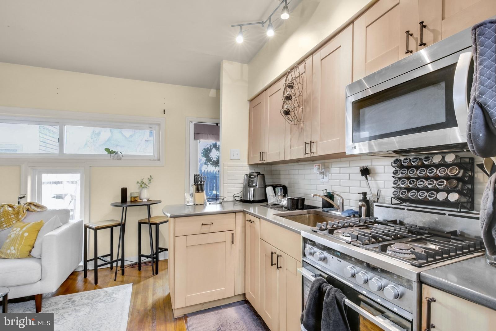 Available Early July:
Welcome to 1909 Rodman St! this lovely 1 bedroom, 1 bathroom is located on a small quiet street just a few blocks from Rittenhouse Square. Enter into the living area with hardwood floors and great sunlight. The open floor plan provides a bright and airy atmosphere, and your kitchen is towards the back. Kitchen features include elegant beech cabinets, custom tiled backsplash, and stunning quartz counter tops with a copper sink and polished brass faucets. Stainless steel appliances include a designer gas range, refrigerator, and built-in microwave. The washer and dryer set includes a top of the line front loading GE washer. Continue up a few steps to view your bedroom and bathroom on the 2nd level. Head into your bedroom offering a large built in closet and an alcove adjacent to it for an additional free standing closet. Your tasteful bathroom boasts slate colored mosaic tiles, brushed nickel towel rails, and a full bathtub. Head into your bedroom offering ample space and a closet with sliding doors. You’ll have your own, private garden patio (8 X 16 ft), offering a delightful space to enjoy the warmer months. This incredible rental comes equipped with central air and gas forced air heating to ensure year round comfort. Call for a tour today!
Lease Terms:
Generally, 1st month, 12th month, and 1 month security deposit due at, or prior to, lease signing. Other terms may be required by Landlord. $55 application fee per applicant. Strictly no pets. Tenants responsible for: electricity, gas, cable/internet, and a $35/month flat water fee. Landlord Requirements: Applicants to make 3x the monthly rent in verifiable net income, credit history to be considered (i.e. no active collections), no evictions within the past 4 years, and must have a verifiable rental history with on-time rental payments. Exceptions to this criteria may exist under the law and will be considered.