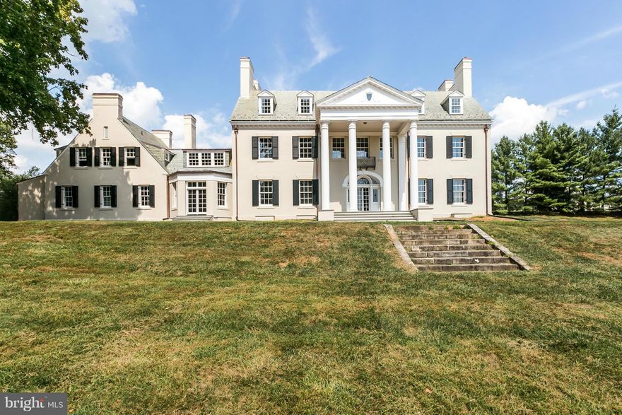 On an 8.2 acre hilltop, c. 1904 'Venture' is enjoying a spectacular renaissance! Redesigned interior concept by Vincent Greene Architects allows elegant entertaining but suited for today's lifestyle, 7BRs, 8/1BAs, extraordinary gourmet Kit, sumptuous MBR ste & Garage w/GuestSuite above. Lothorian Pools proposals include Pool/PoolHouse, Patios & beautiful gardens. Images are for presentation only.