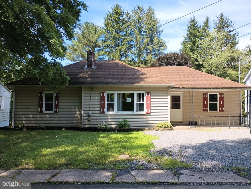 3BR/1BA Rancher...in town limits and close to all amenities.  Fireplace, front porch, back deck, shed, and additional storage space.  Full unfinished basement.