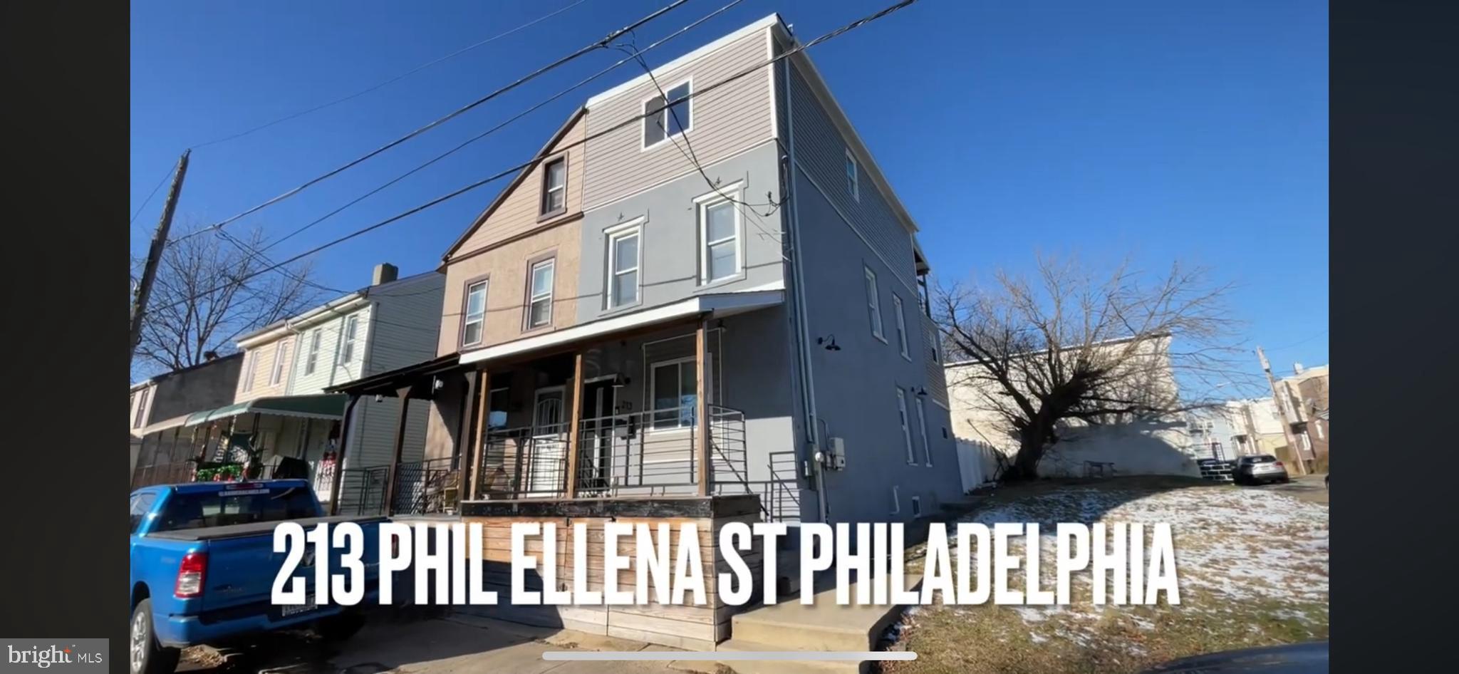 Recently Appraised at $450,000!
Welcome to 213 E Phil Ellena Street, a beautifully renovated 3-story single-family home nestled in the heart of East Mount Airy, Philadelphia. This stunning 3-bedroom, 3.5-bath residence offers the perfect blend of modern energy-efficient living and timeless charm—ideal for today’s homeowner.
Step inside to discover an open-concept layout featuring gorgeous plank flooring throughout, a stylish floating staircase, and a cozy living room with a sleek wall-mounted fireplace, ceiling fan, and a welcoming front porch equipped with a Ring doorbell. The home is fully equipped with paid-in-full solar panels, a new roof, and separate heating and air systems—including an exclusive unit for the third floor.
The chef’s kitchen is a showstopper with quartz countertops, a mosaic tile backsplash, and stainless steel appliances including an electric range, refrigerator, microwave, and dishwasher. Adjacent to the kitchen is a versatile flex room with a half bath—perfect as a home office, family room, or mudroom with direct access to the fenced backyard. The fully finished basement adds even more functional space, complete with a full bathroom, perfect for a guest suite, entertainment area, or private retreat. Each floor of the home features a bathroom, offering convenience and flexibility for guests and residents alike.
On the second floor, you’ll find two spacious bedrooms, a full bathroom, and a laundry area, making everyday living a breeze. Now, ascend to the private third-floor master suite—a peaceful sanctuary featuring a spa-style bath, generous closet space, and a private deck ideal for sipping morning coffee or listening to the birds. This home has been thoughtfully designed for comfort, luxury, and energy efficiency, making it perfect for families, professionals, or anyone seeking space and serenity in a highly desirable neighborhood.