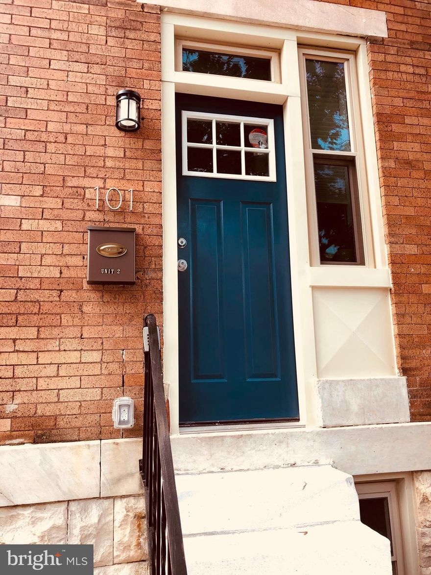 Location! * Everything smells NEW! * Enjoy living in the City, just remodeled in 2018 unit, 3 bedr. 2 baths, beautiful open kitchen, granite counter tops and stainless steel appliances*.  Lots of light - end unit with skylight - Washer and Dryer inc. * 2 Blocks from "R House", close to Johns Hopkins University and to exit 83.  A gem in #CharlesVillage.  Ready to move in.  Easy to show.  Call now.